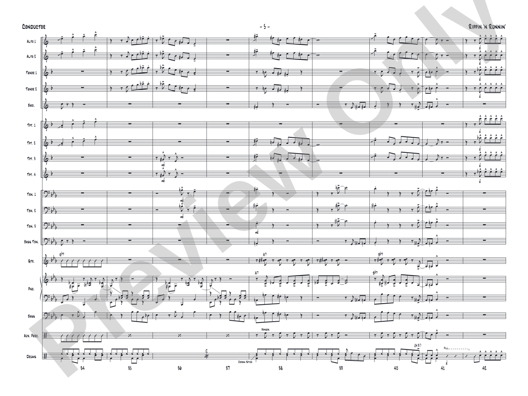 Rippin' 'n Runnin': Score