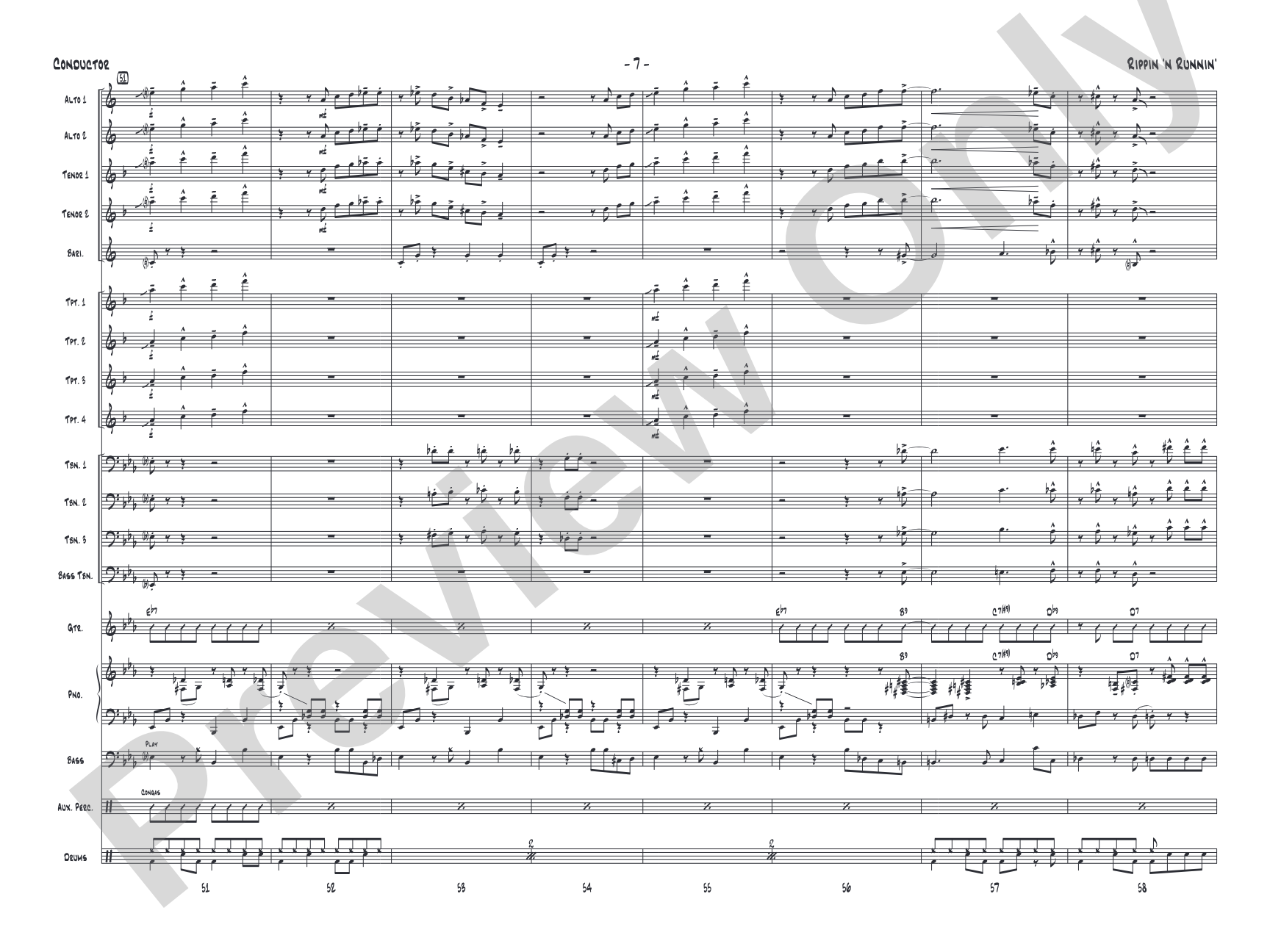 Rippin' 'n Runnin': Score