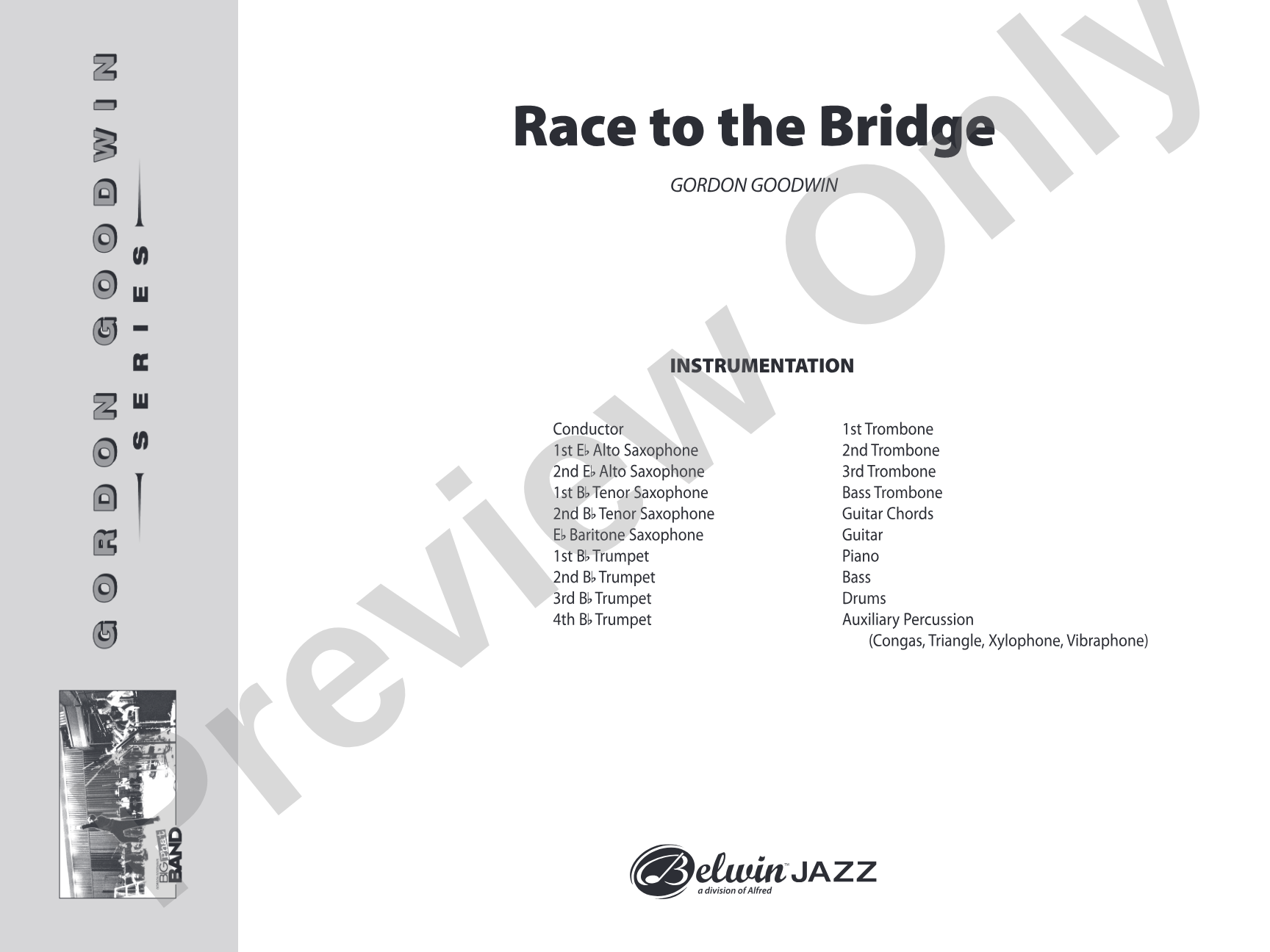 Race to the Bridge: Jazz Ensemble Conductor Score & Parts