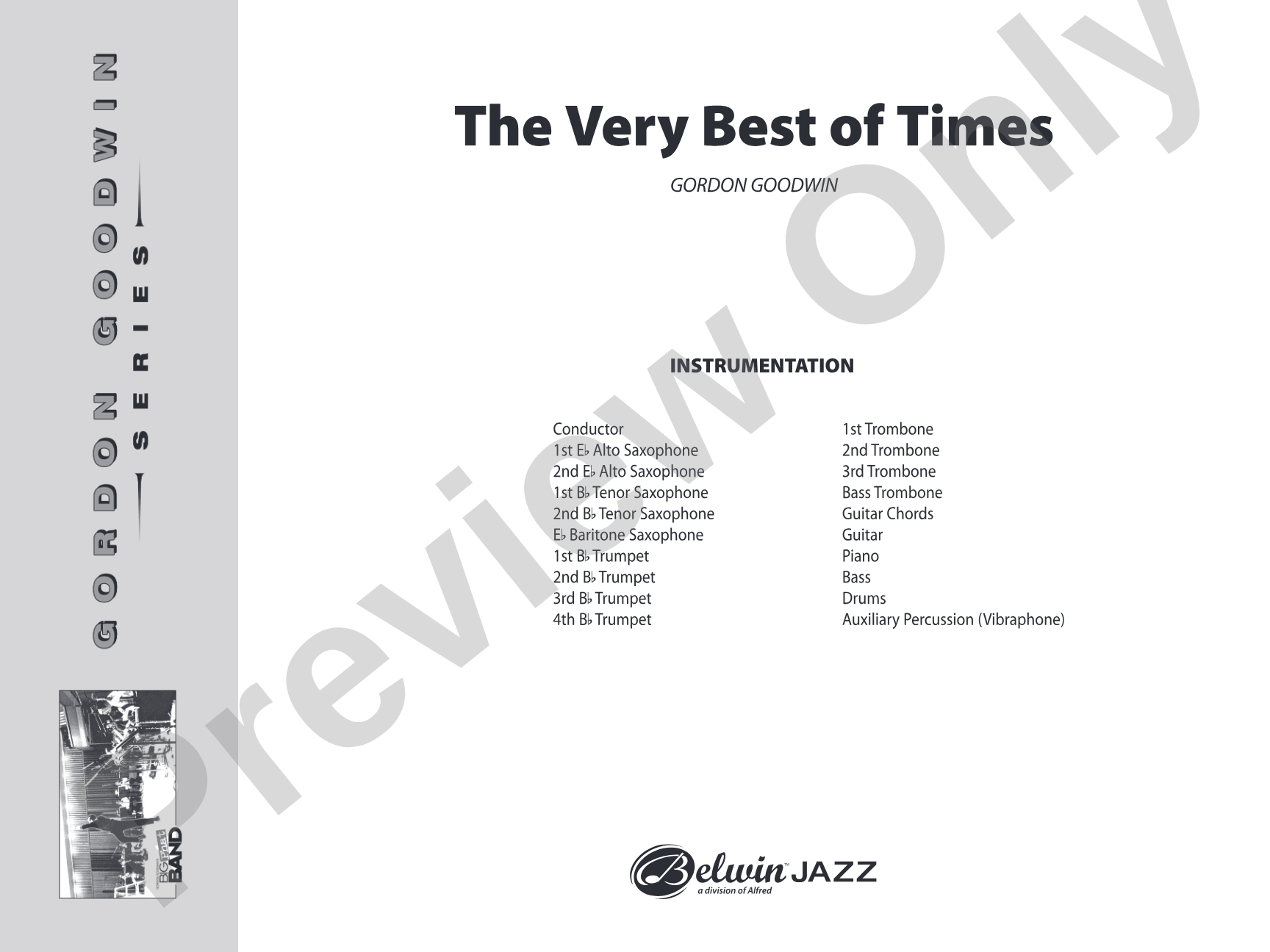(The) Very Best of Times: Jazz Ensemble Conductor Score & Parts