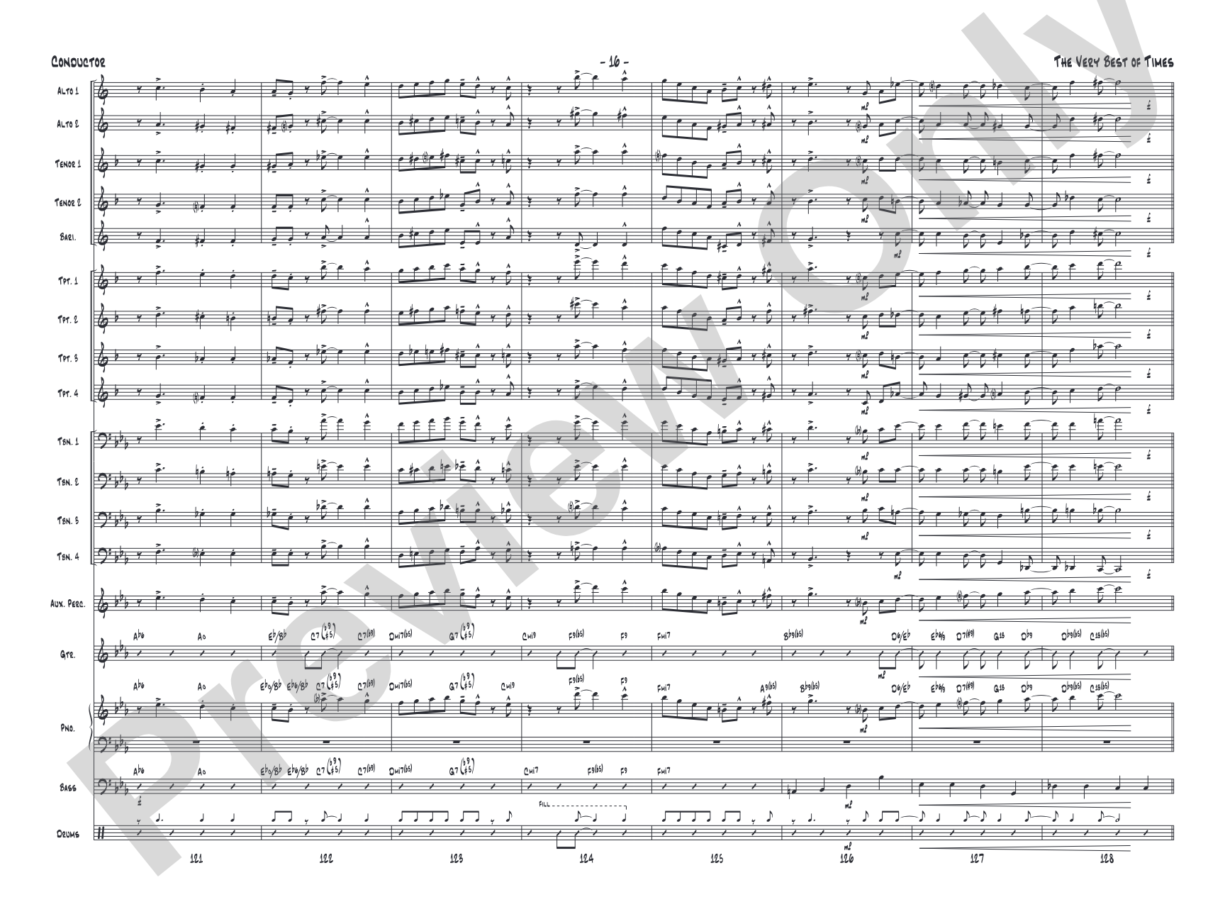 (The) Very Best of Times: Jazz Ensemble Conductor Score & Parts