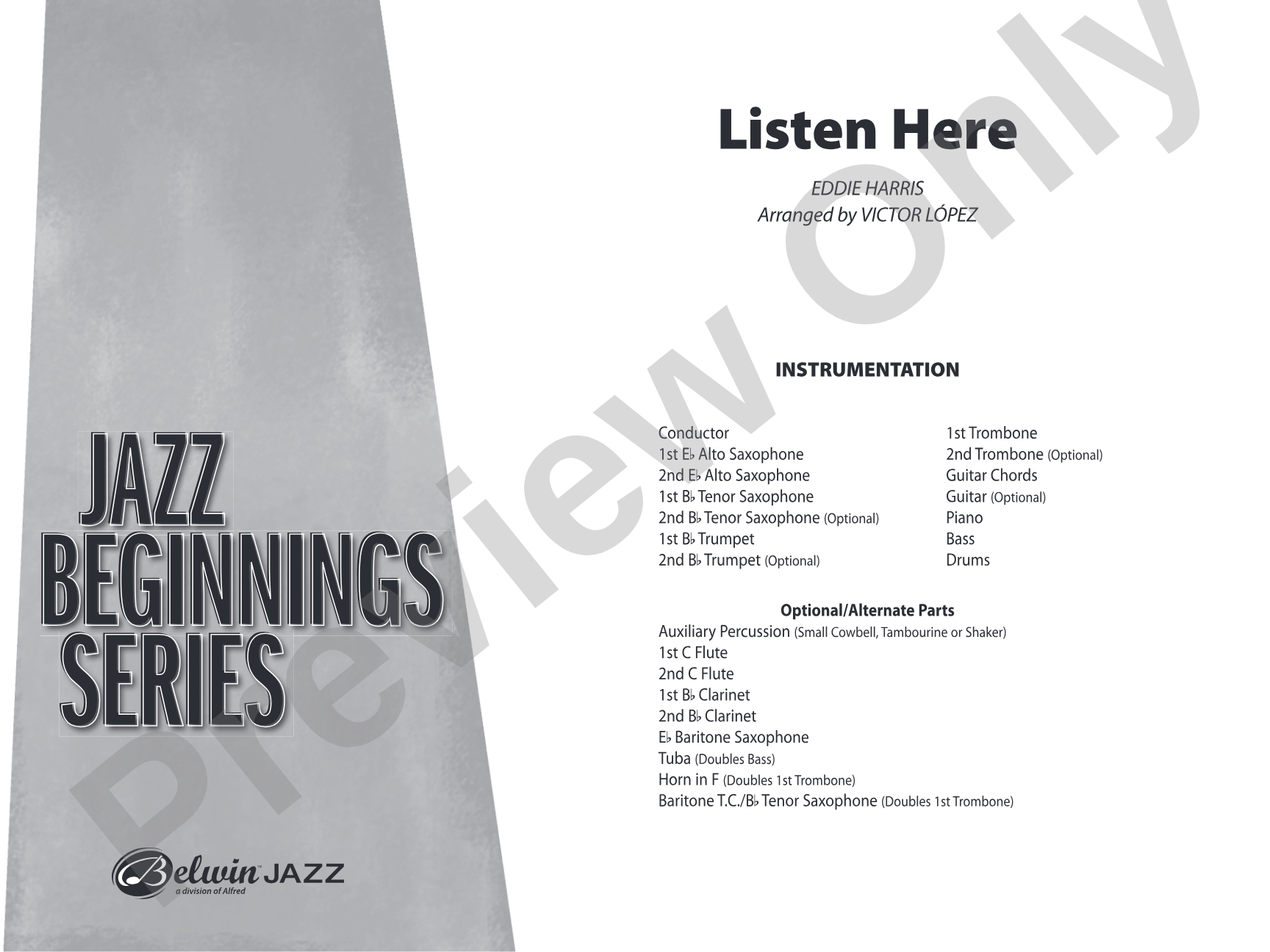 Listen Here: Jazz Ensemble Conductor Score & Parts