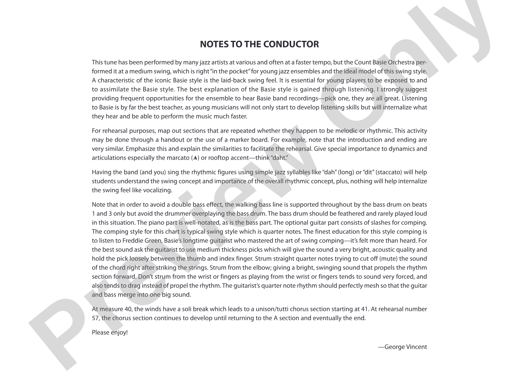 Broadway: Jazz Ensemble Conductor Score & Parts