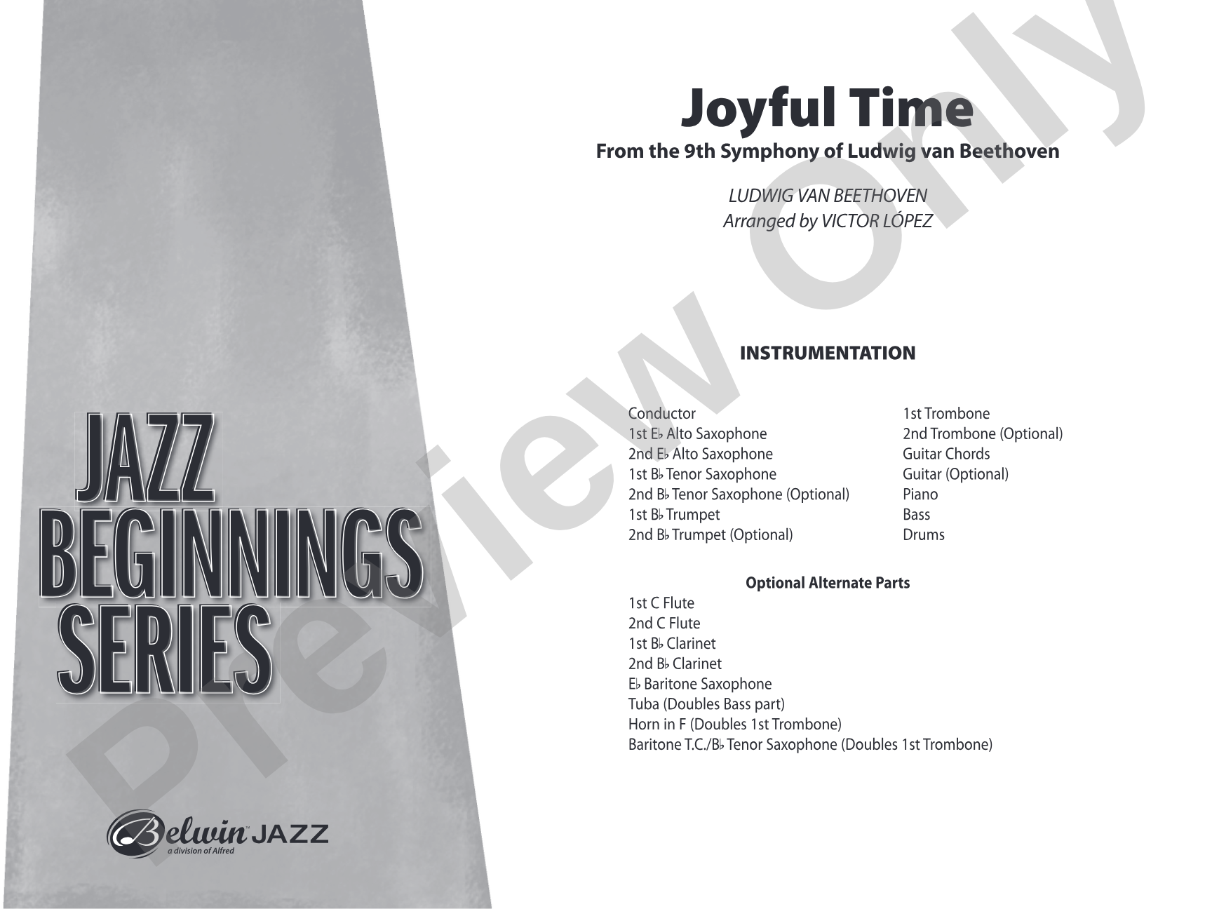 Joyful Time: Jazz Ensemble Conductor Score & Parts