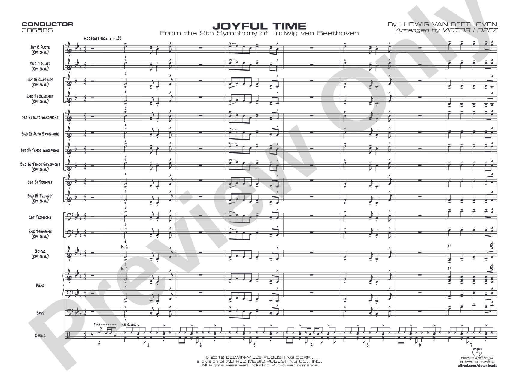 Joyful Time: Jazz Ensemble Conductor Score & Parts