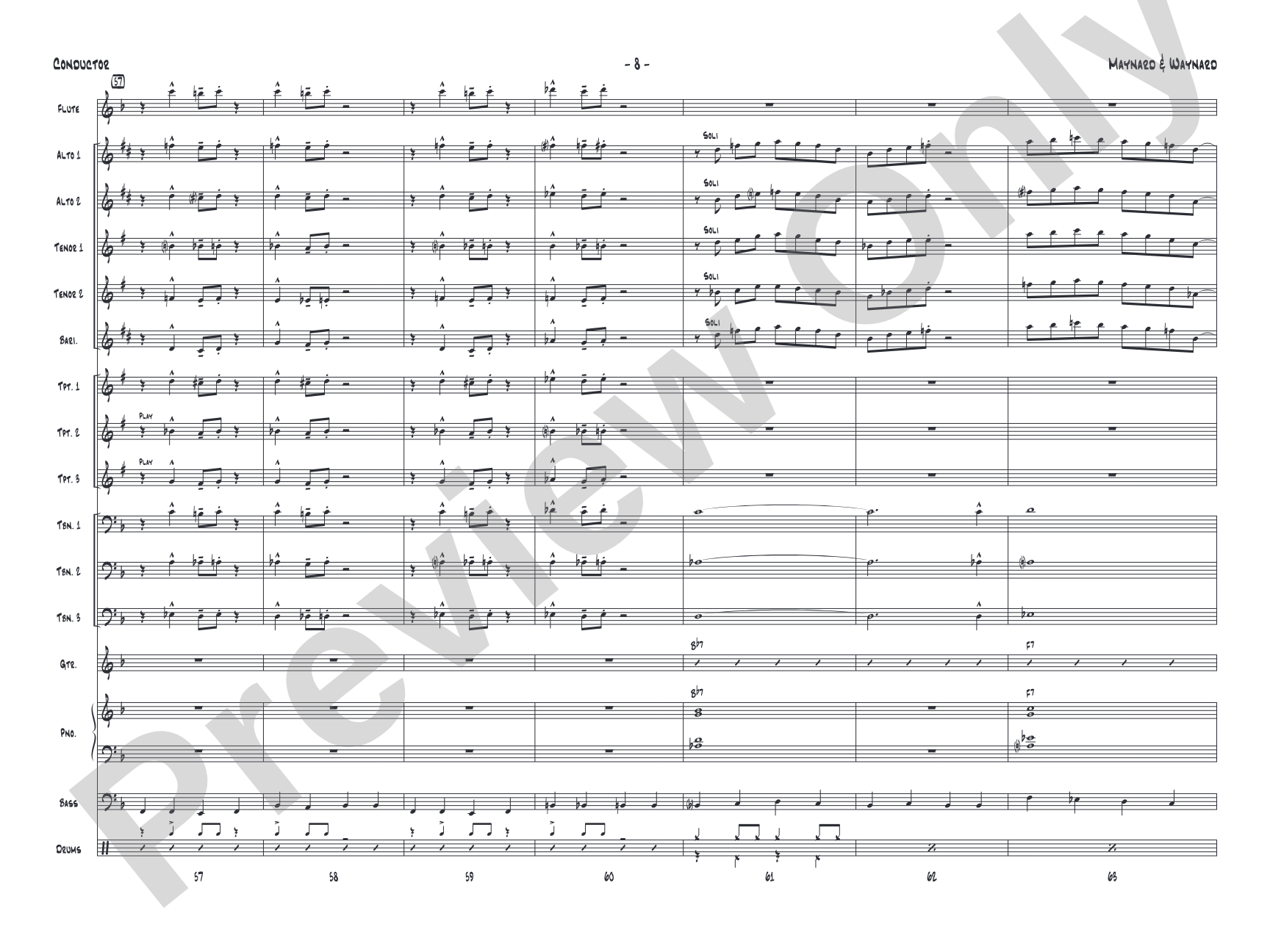 Maynard & Waynard: Jazz Ensemble Conductor Score & Parts