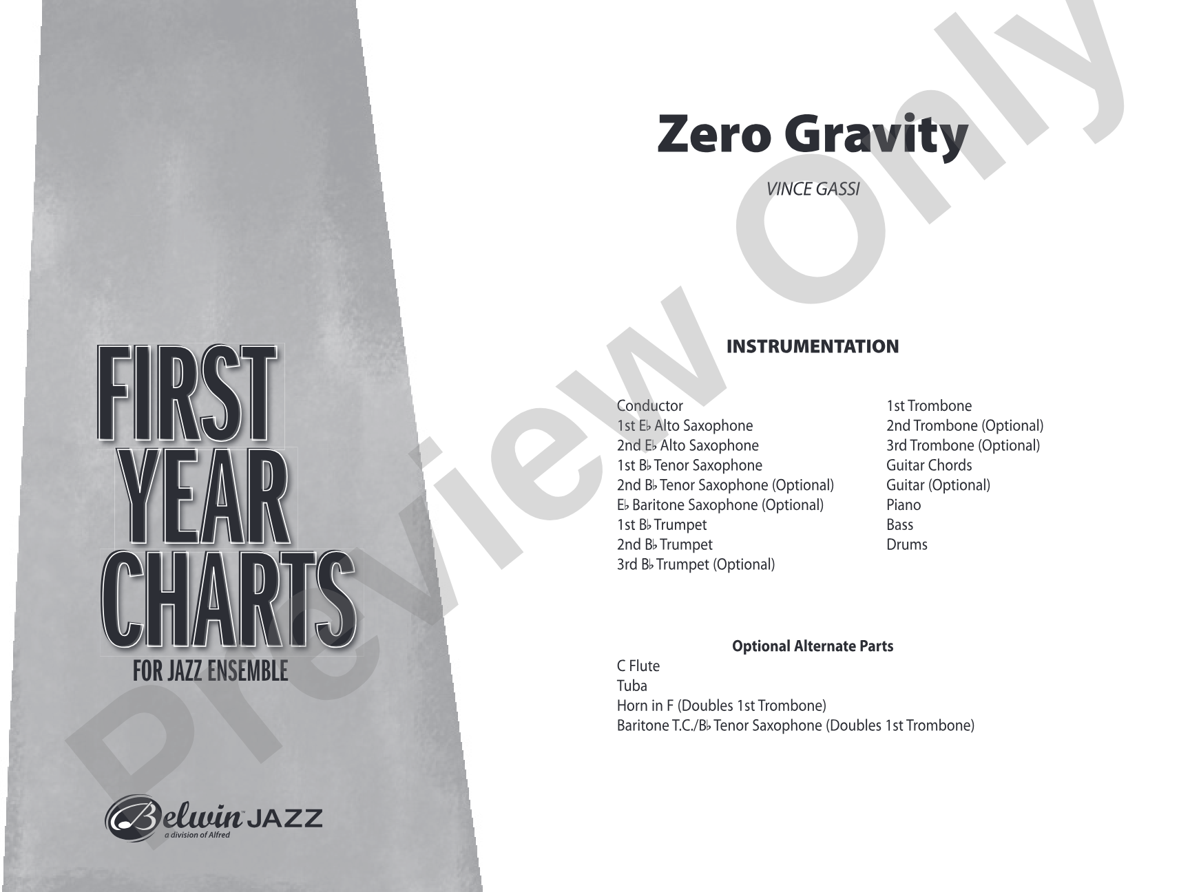 Zero Gravity: Jazz Ensemble Conductor Score & Parts