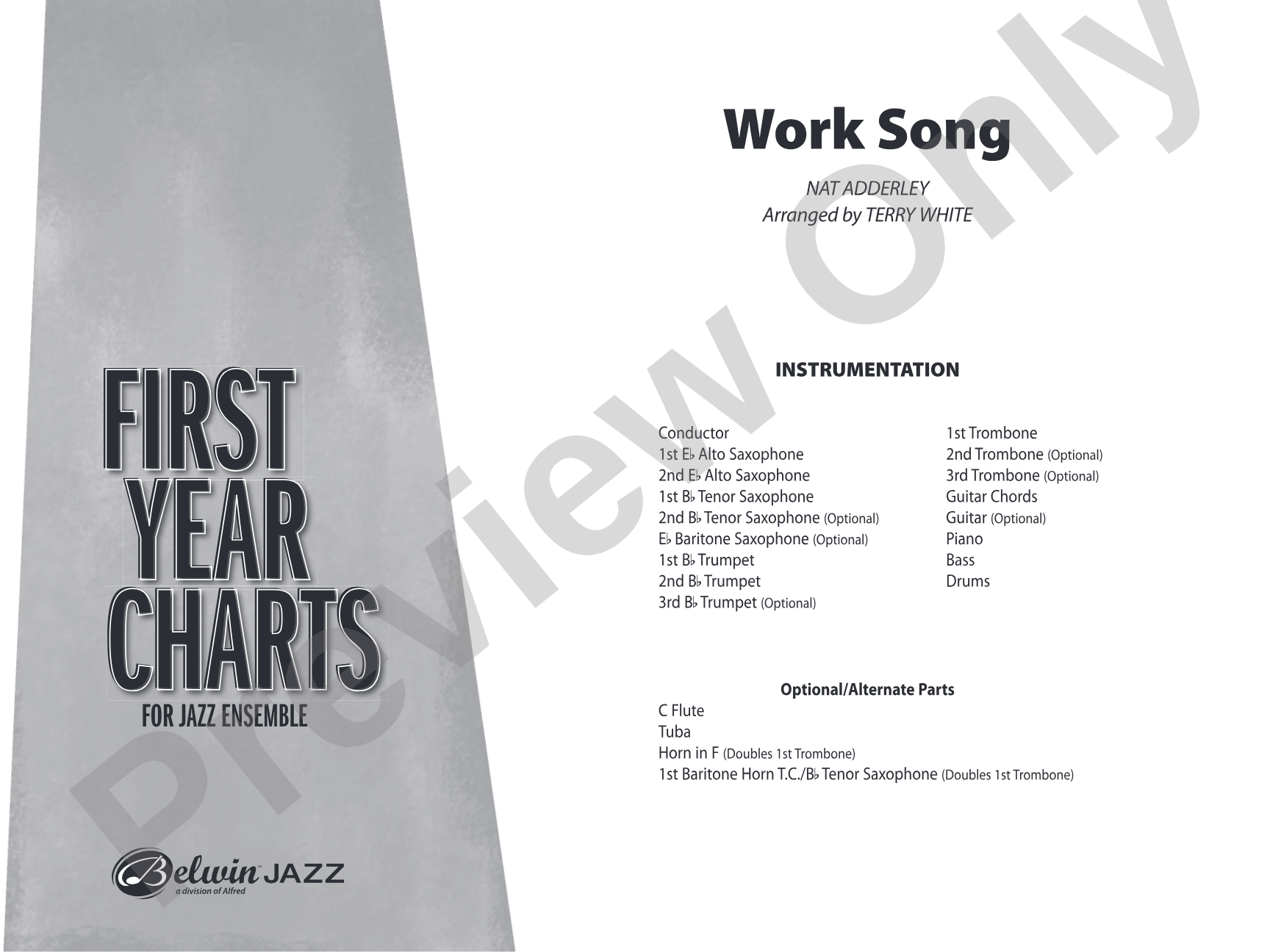 Work Song: Jazz Ensemble Conductor Score & Parts