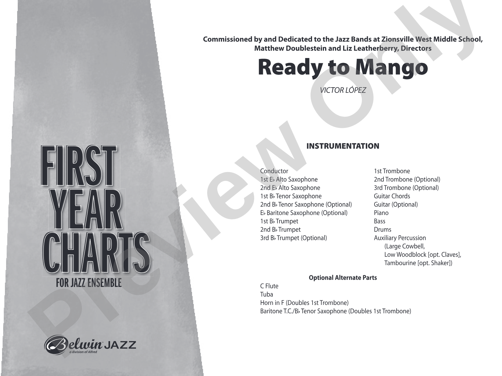 Ready to Mango: Jazz Ensemble Conductor Score & Parts