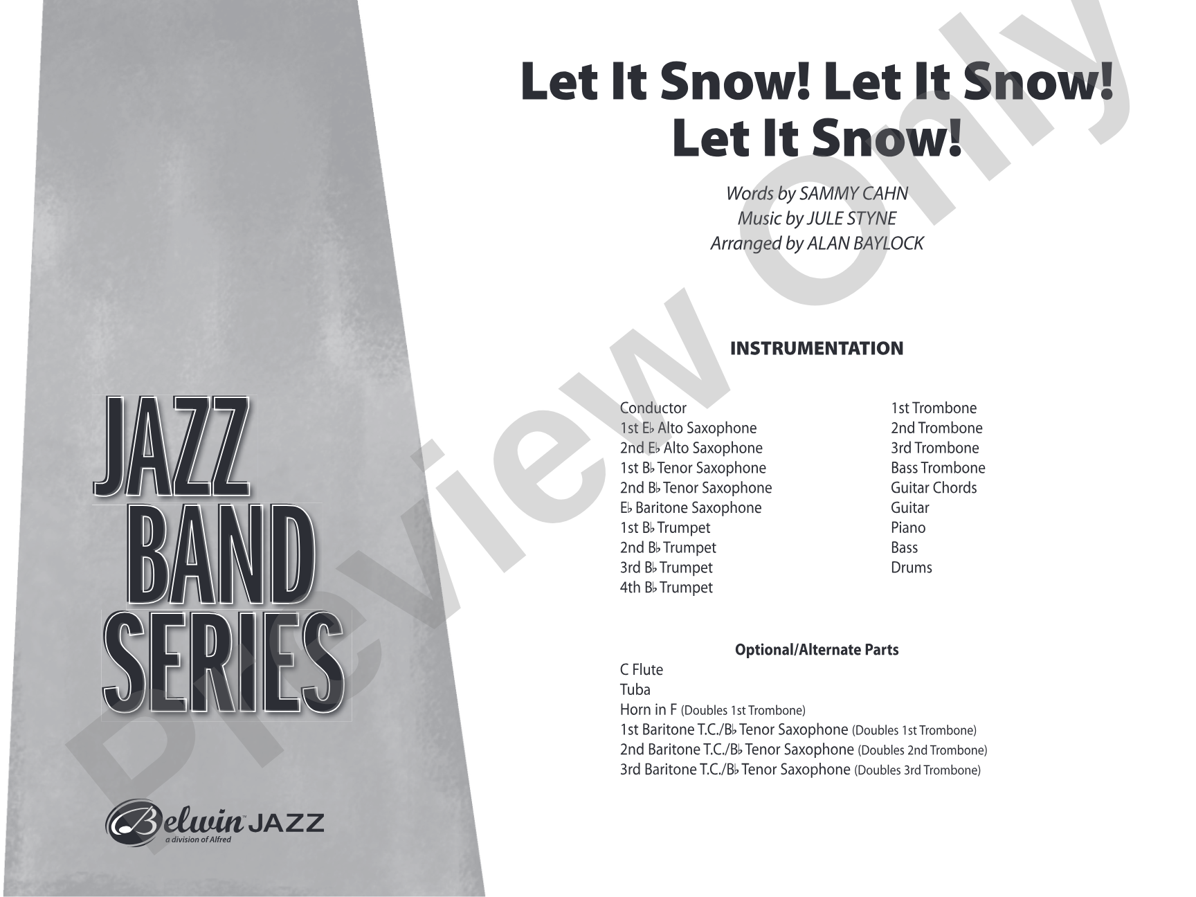 Let It Snow! Let It Snow! Let It Snow!: Jazz Ensemble Conductor Score & Parts