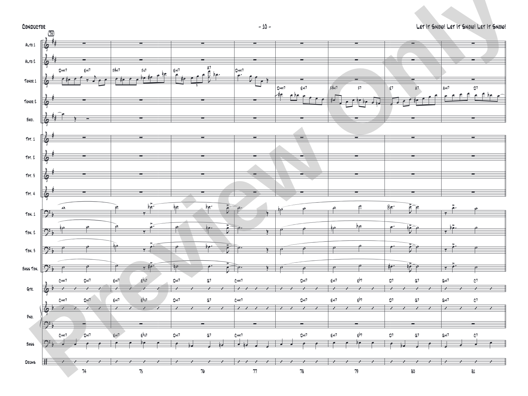 Let It Snow! Let It Snow! Let It Snow!: Jazz Ensemble Conductor Score & Parts