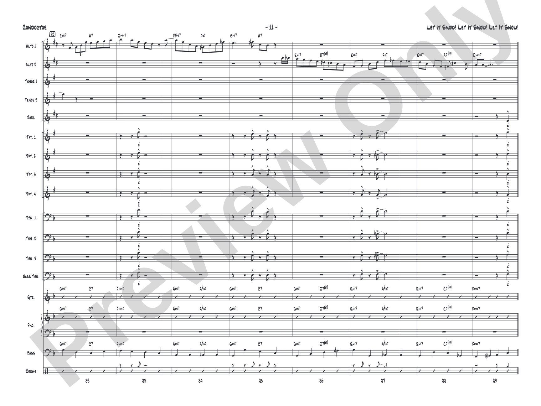 Let It Snow! Let It Snow! Let It Snow!: Jazz Ensemble Conductor Score & Parts