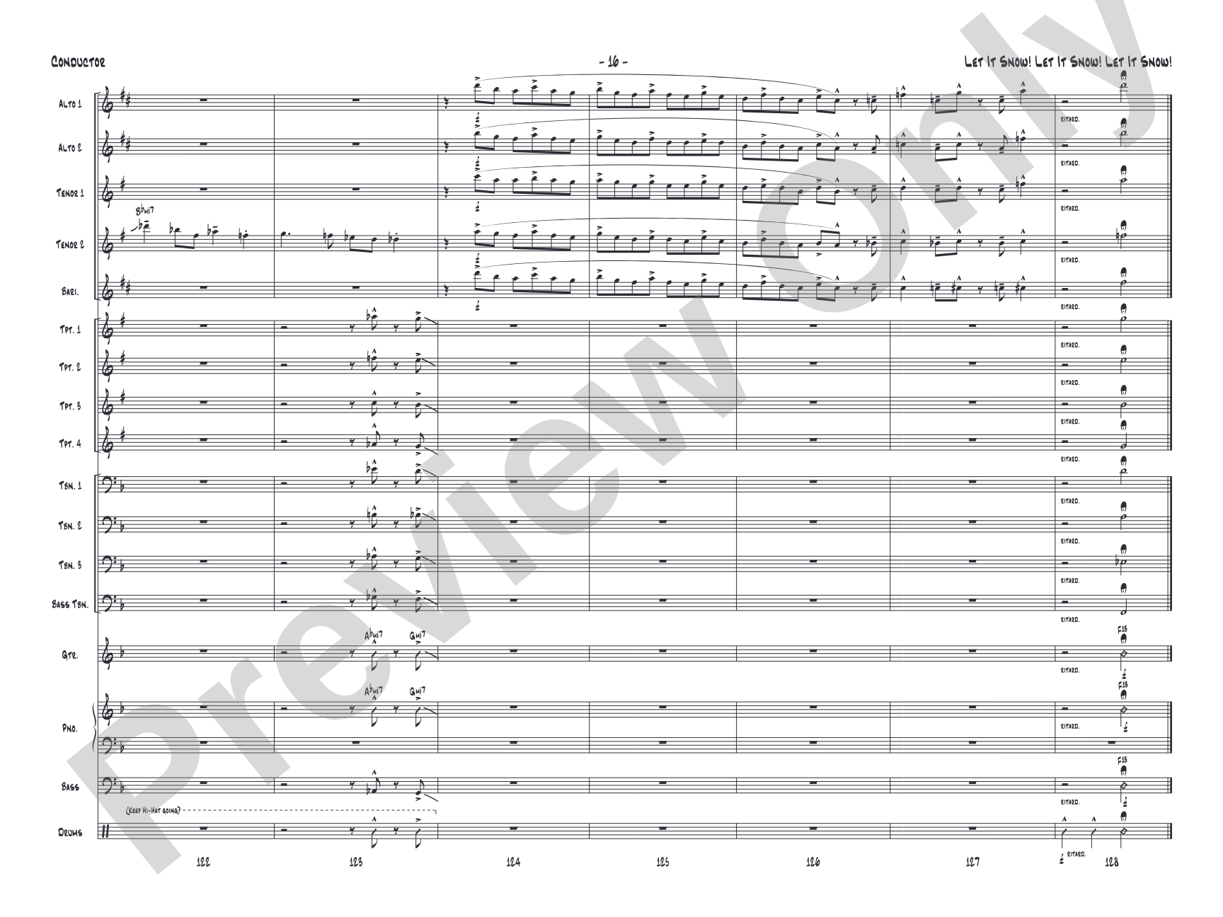 Let It Snow! Let It Snow! Let It Snow!: Jazz Ensemble Conductor Score & Parts