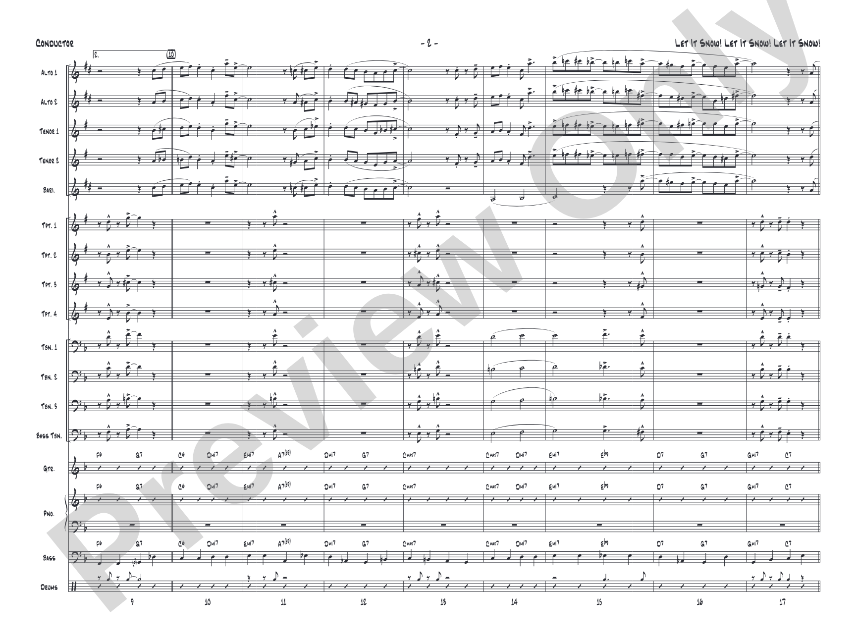 Let It Snow! Let It Snow! Let It Snow!: Jazz Ensemble Conductor Score & Parts