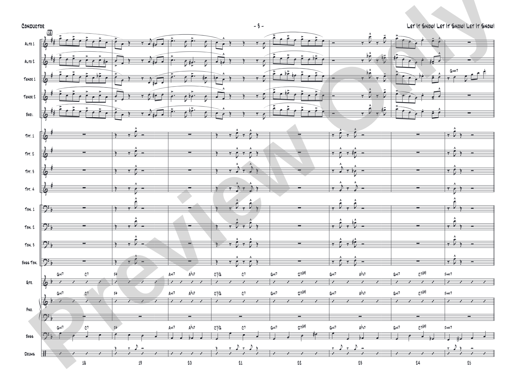 Let It Snow! Let It Snow! Let It Snow!: Jazz Ensemble Conductor Score & Parts