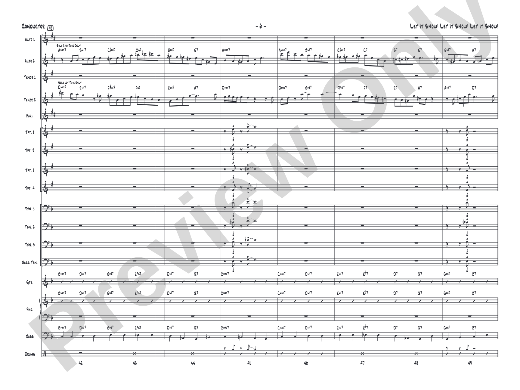 Let It Snow! Let It Snow! Let It Snow!: Jazz Ensemble Conductor Score & Parts