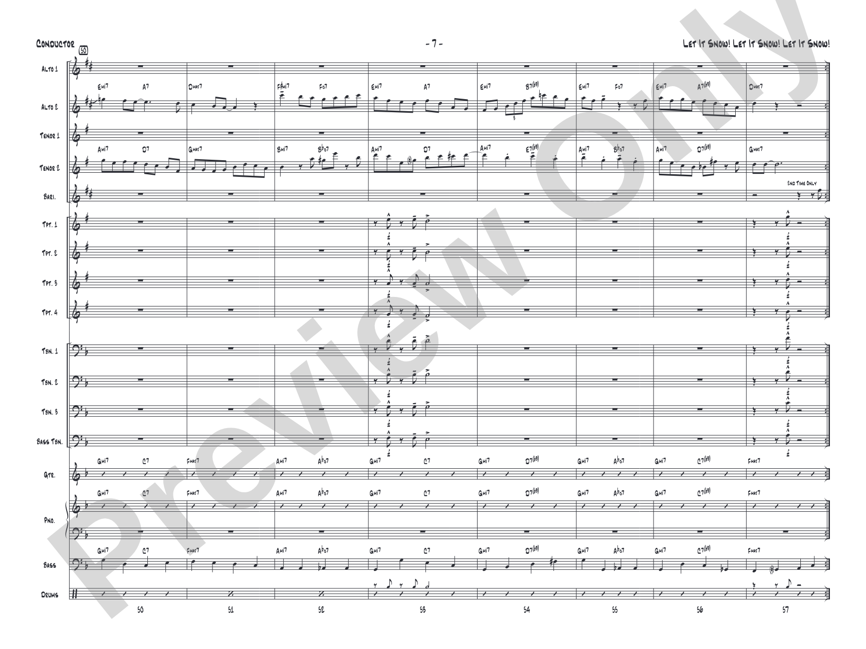 Let It Snow! Let It Snow! Let It Snow!: Jazz Ensemble Conductor Score & Parts