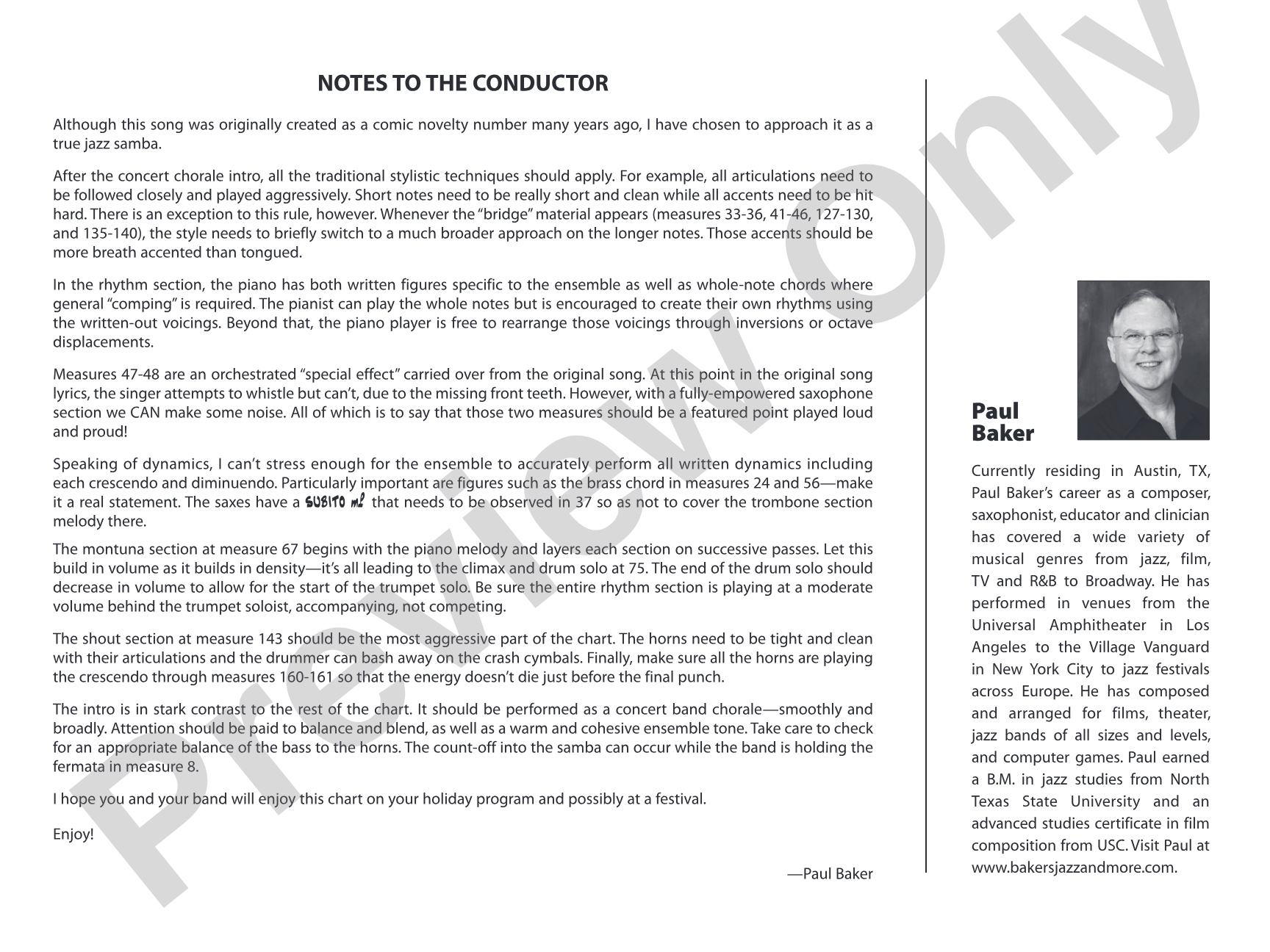 Two Front Teeth: Jazz Ensemble Conductor Score & Parts