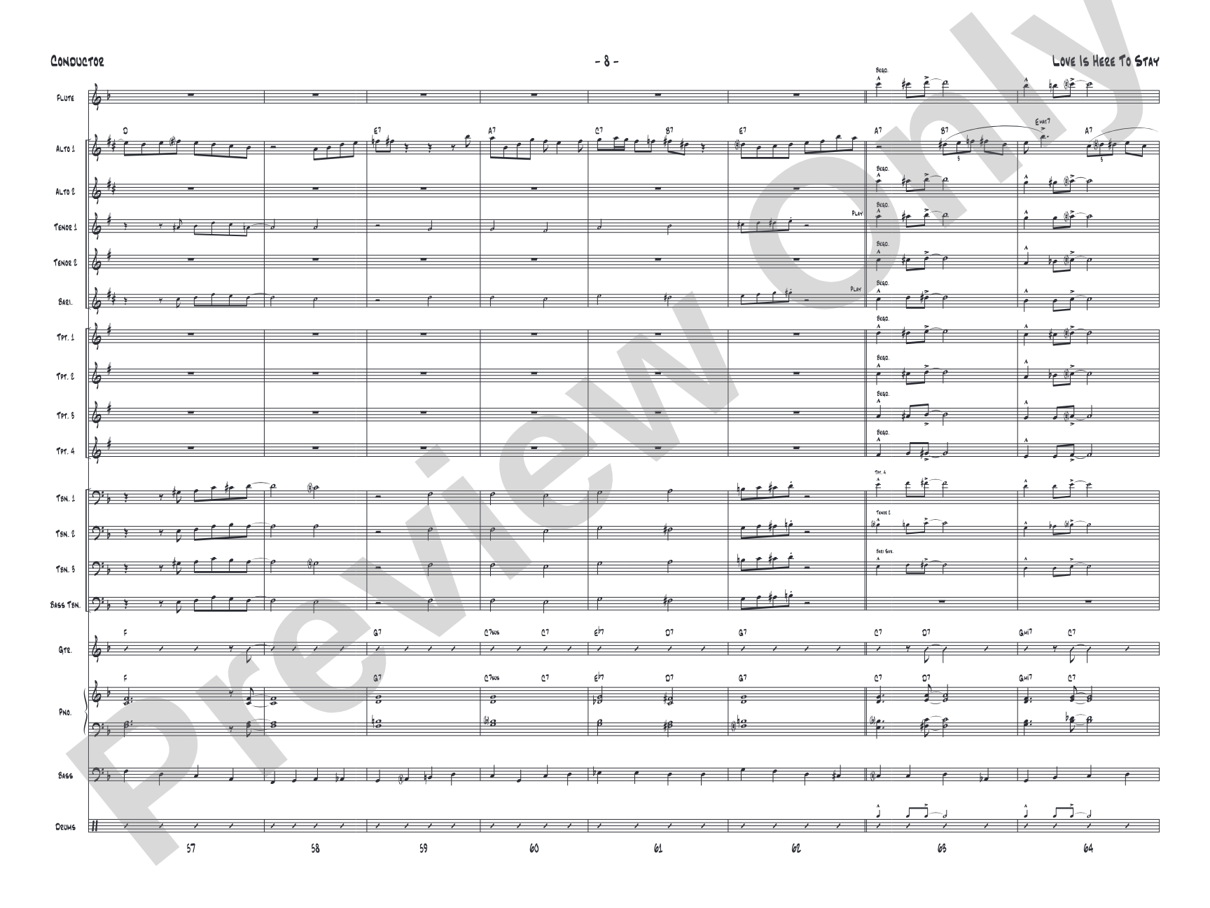 Love Is Here to Stay: Jazz Ensemble Conductor Score & Parts