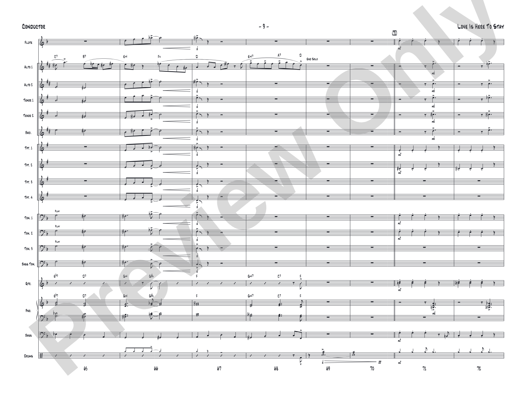 Love Is Here to Stay: Jazz Ensemble Conductor Score & Parts