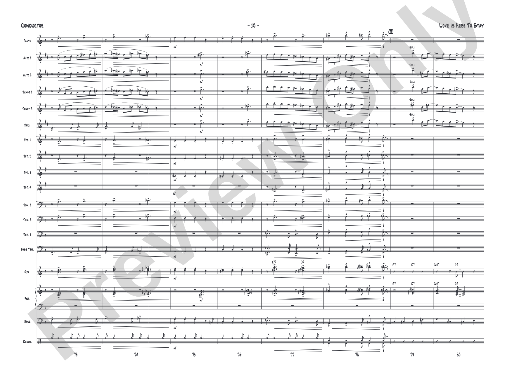 Love Is Here to Stay: Jazz Ensemble Conductor Score & Parts