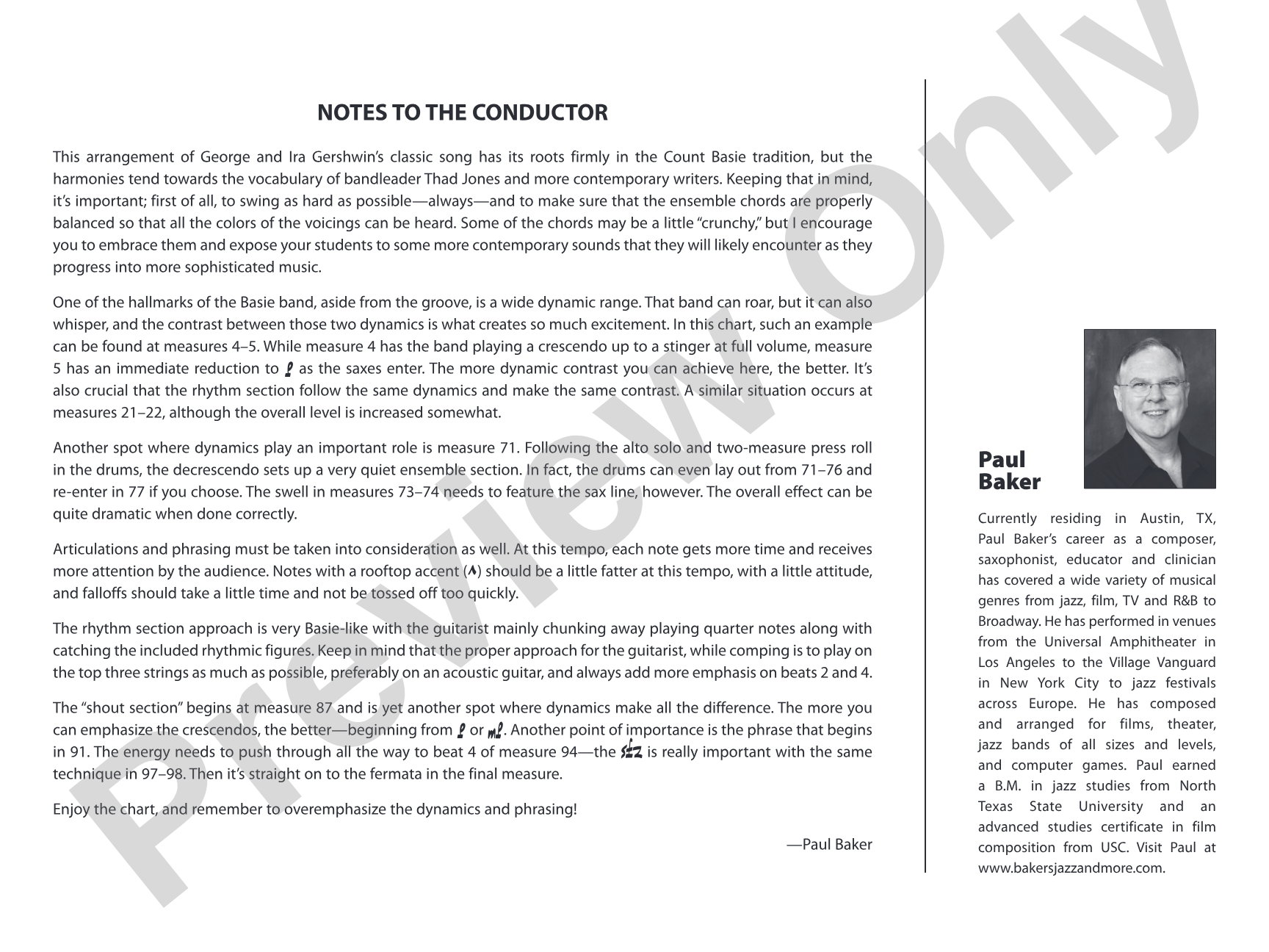 Love Is Here to Stay: Jazz Ensemble Conductor Score & Parts