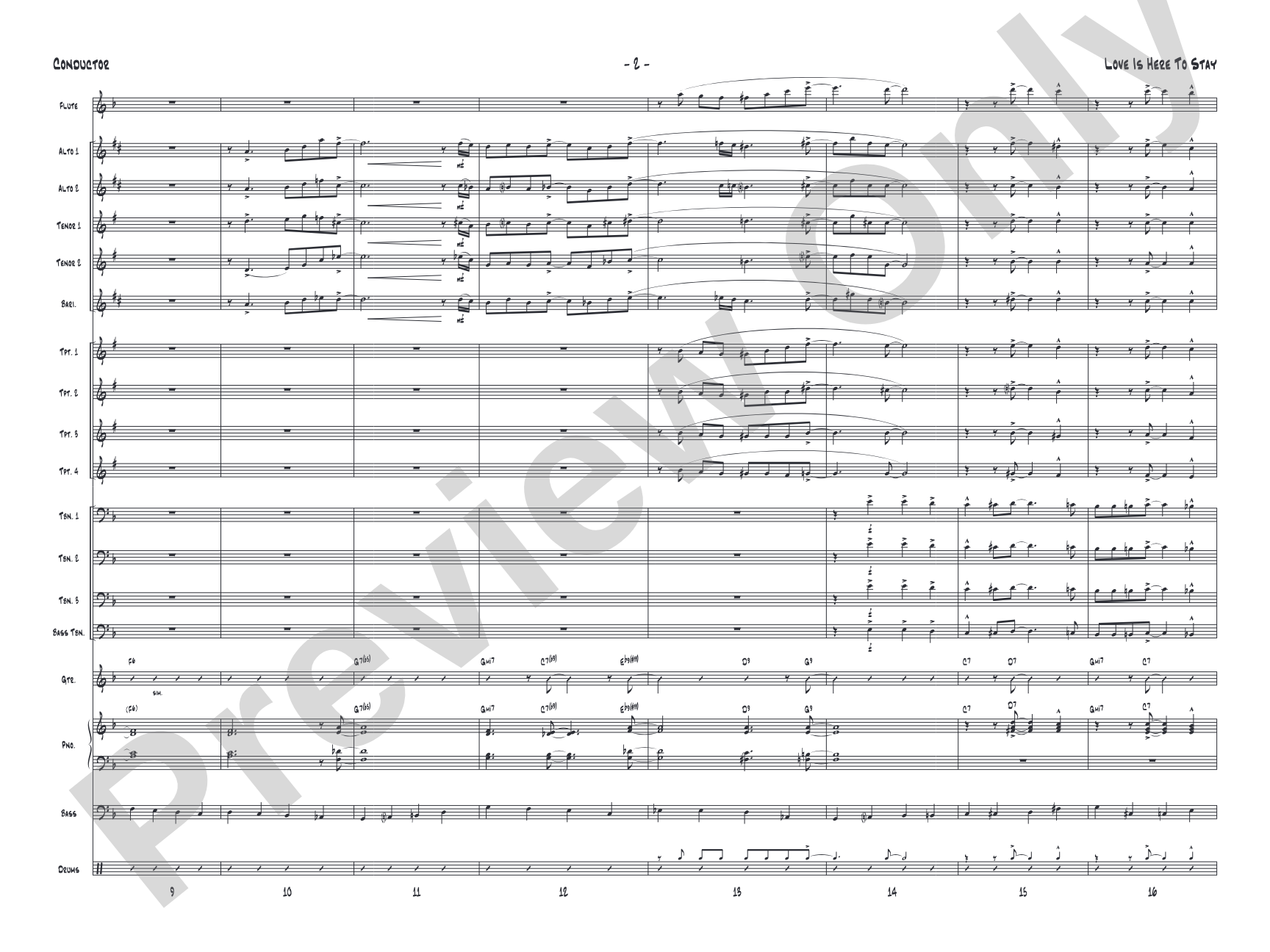 Love Is Here to Stay: Jazz Ensemble Conductor Score & Parts
