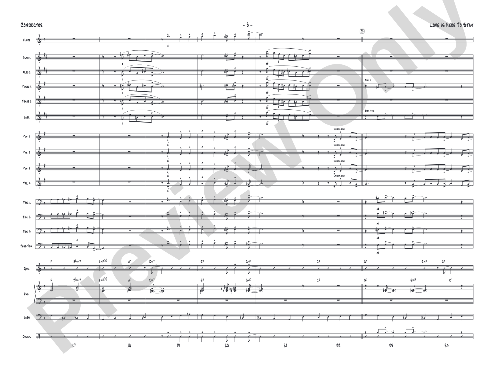 Love Is Here to Stay: Jazz Ensemble Conductor Score & Parts