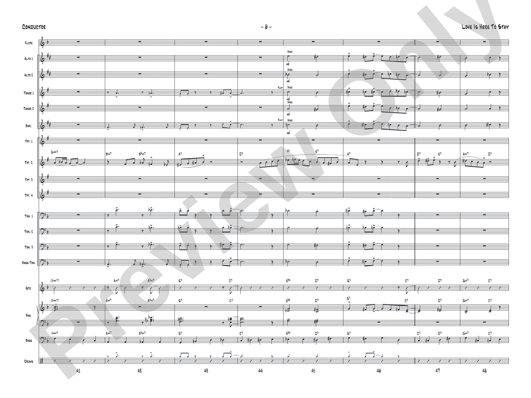 Love Is Here to Stay: Jazz Ensemble Conductor Score & Parts