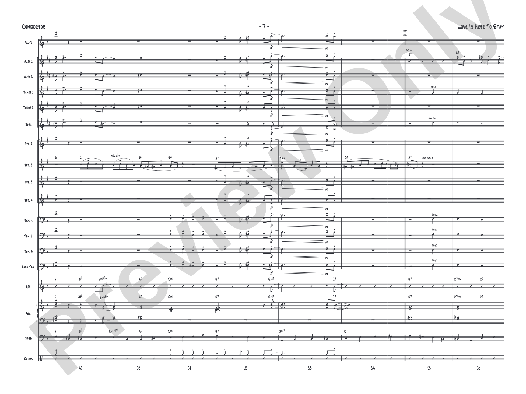 Love Is Here to Stay: Jazz Ensemble Conductor Score & Parts