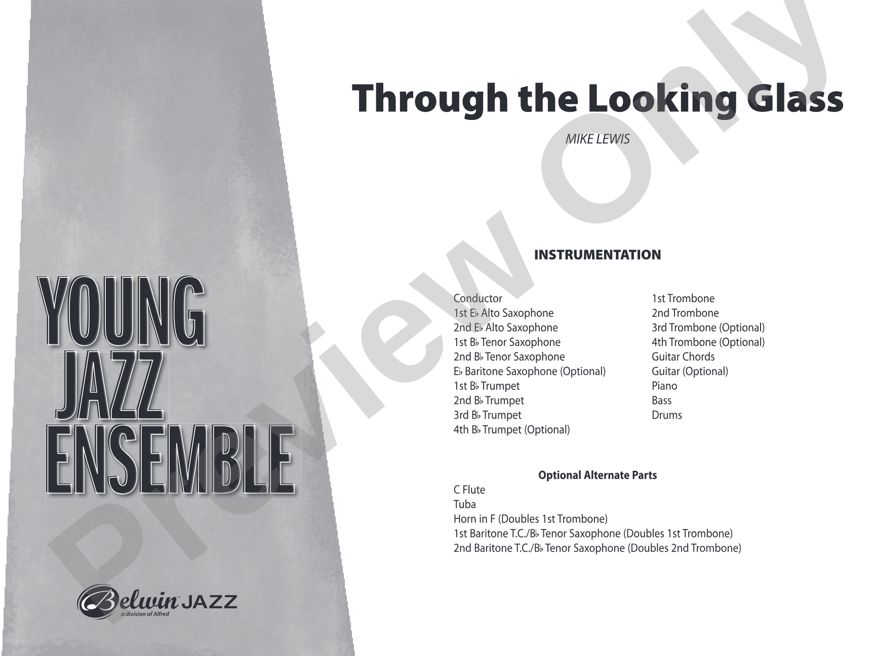 Through the Looking Glass: Jazz Ensemble Conductor Score & Parts