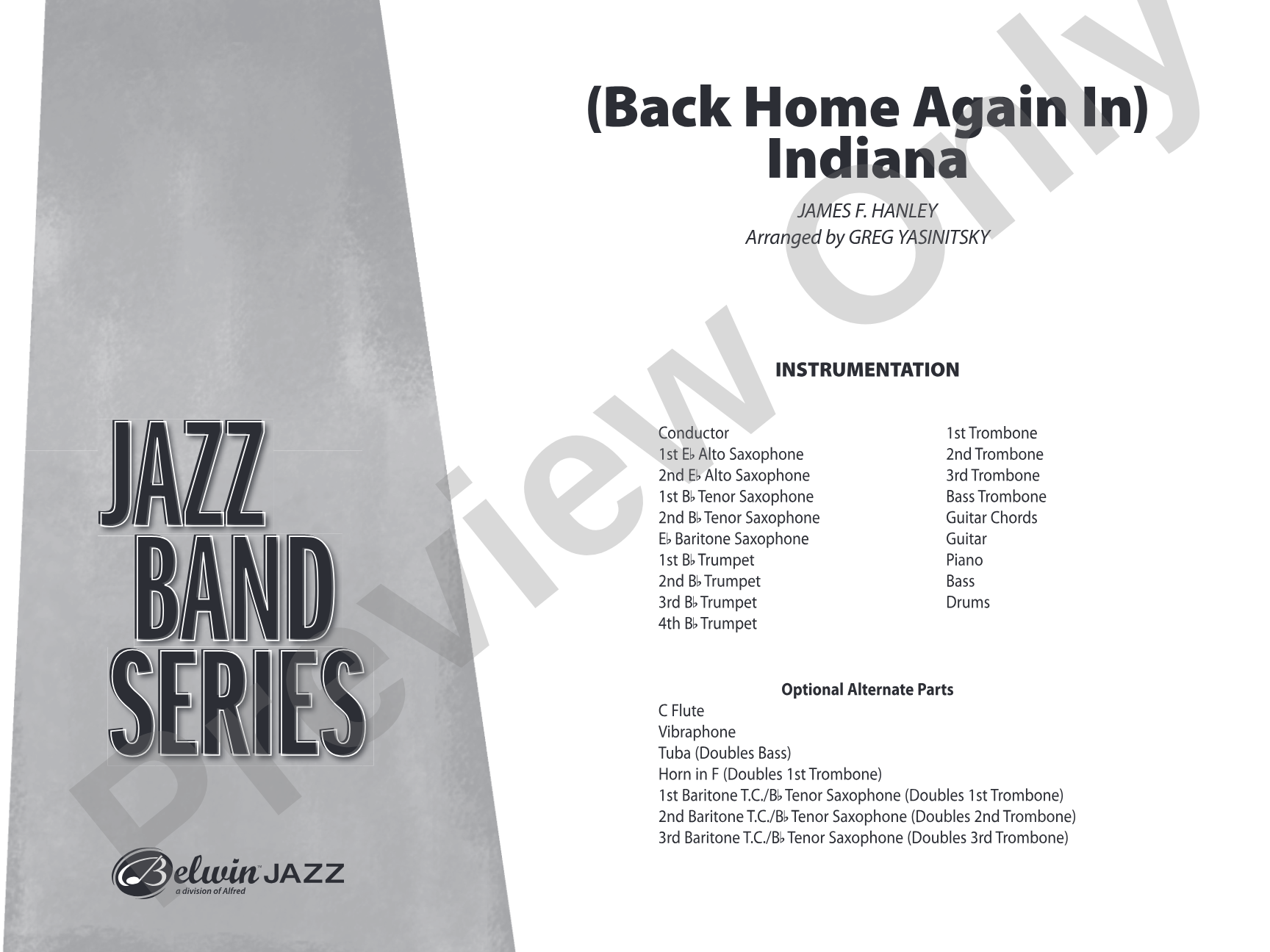 (Back Home Again In) Indiana: Score