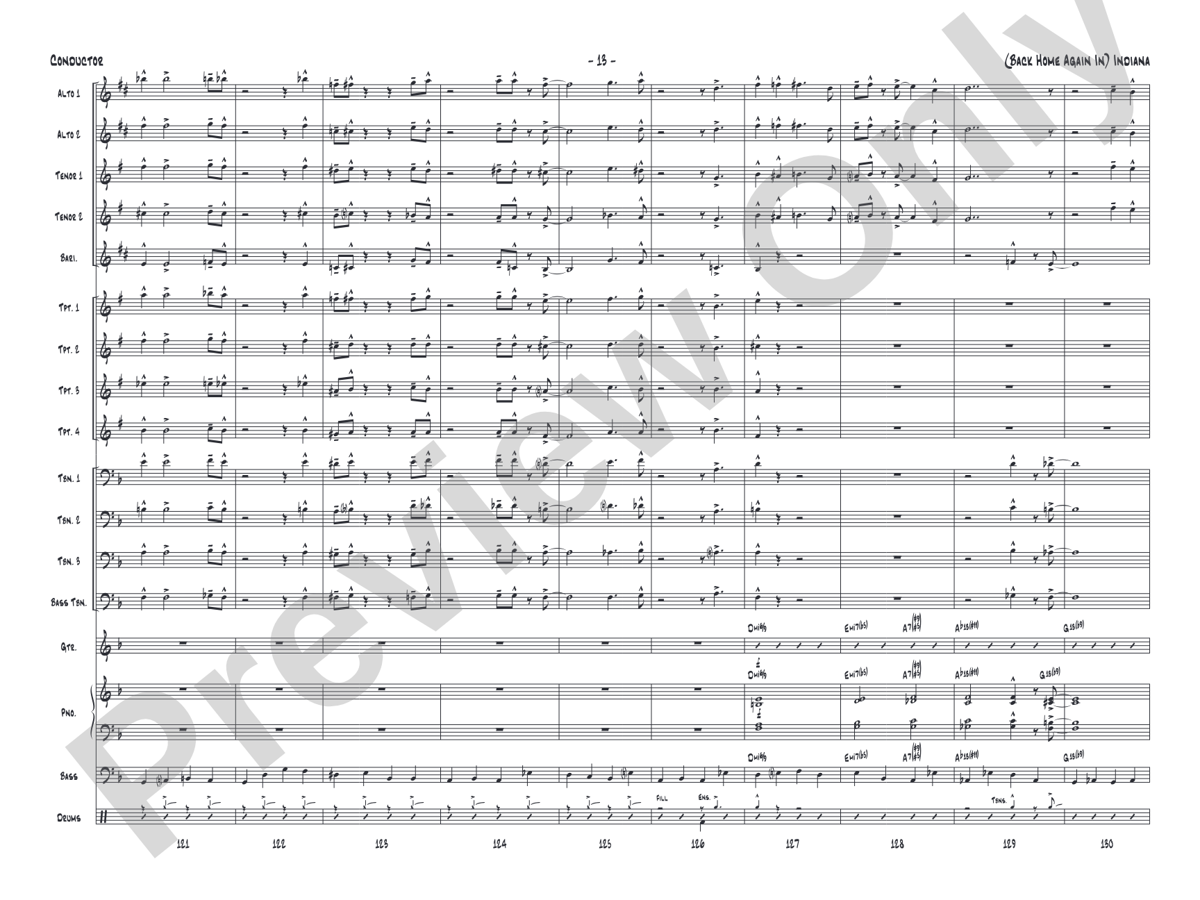 (Back Home Again In) Indiana: Score