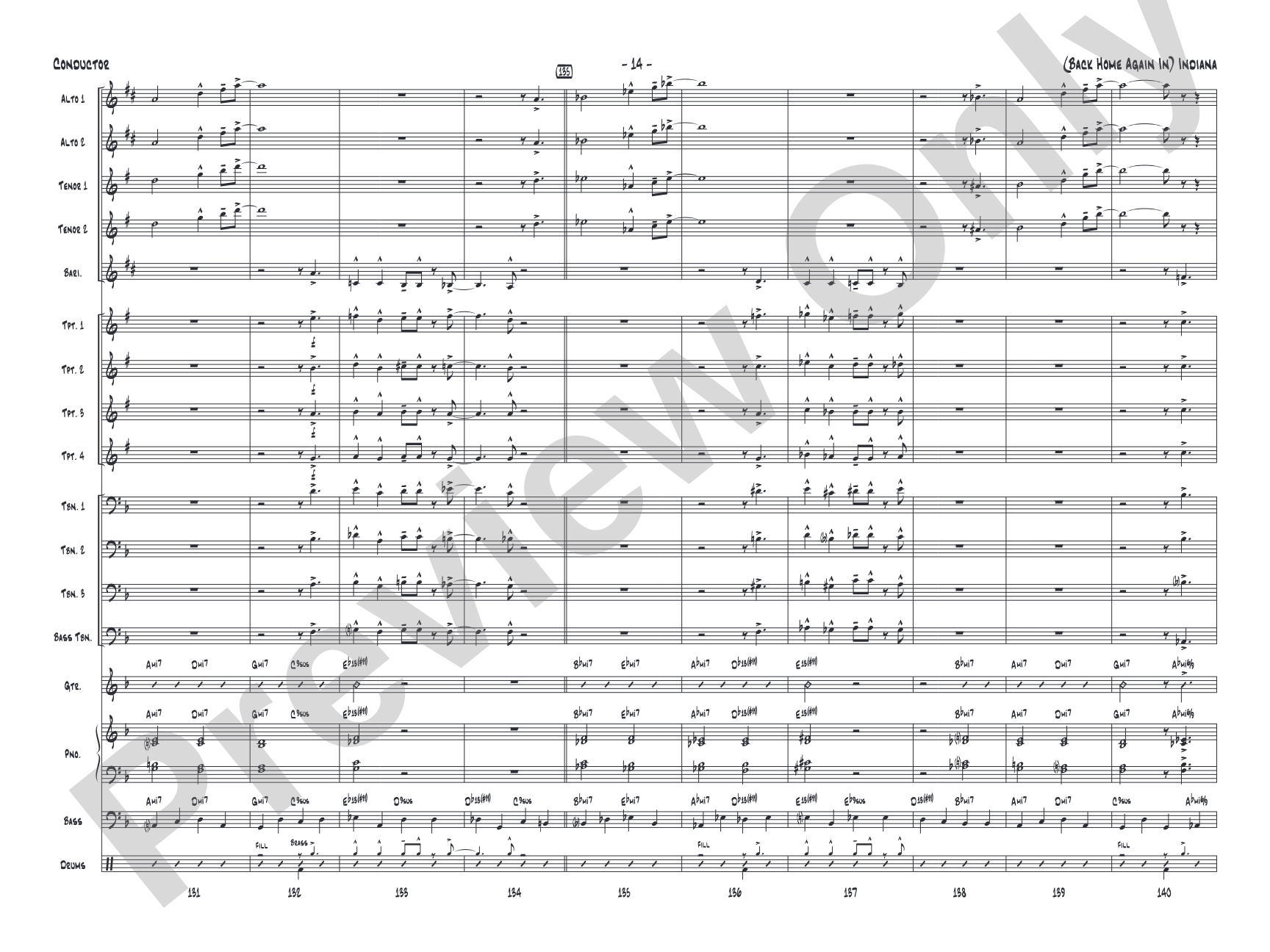 (Back Home Again In) Indiana: Score