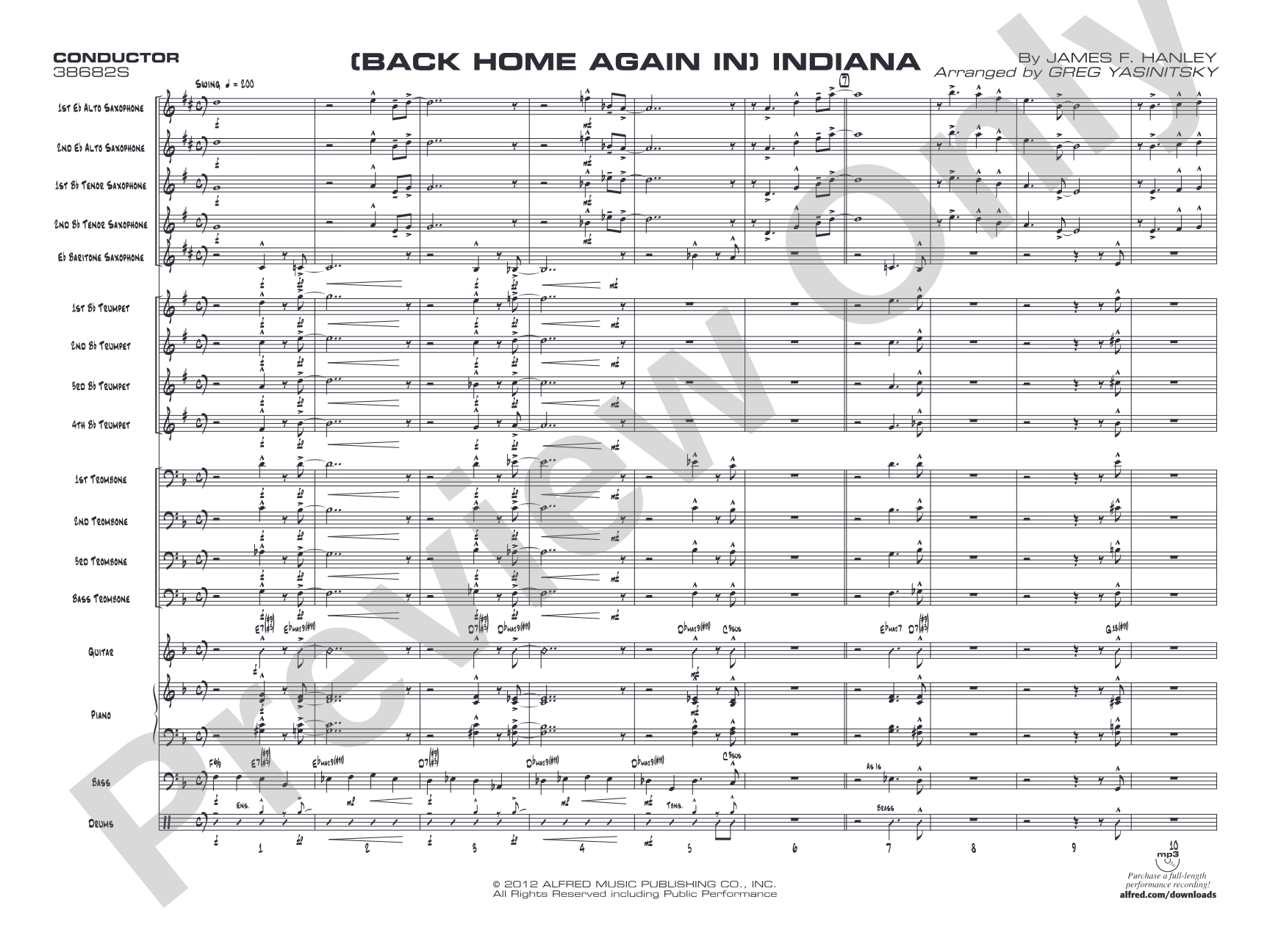 (Back Home Again In) Indiana: Score