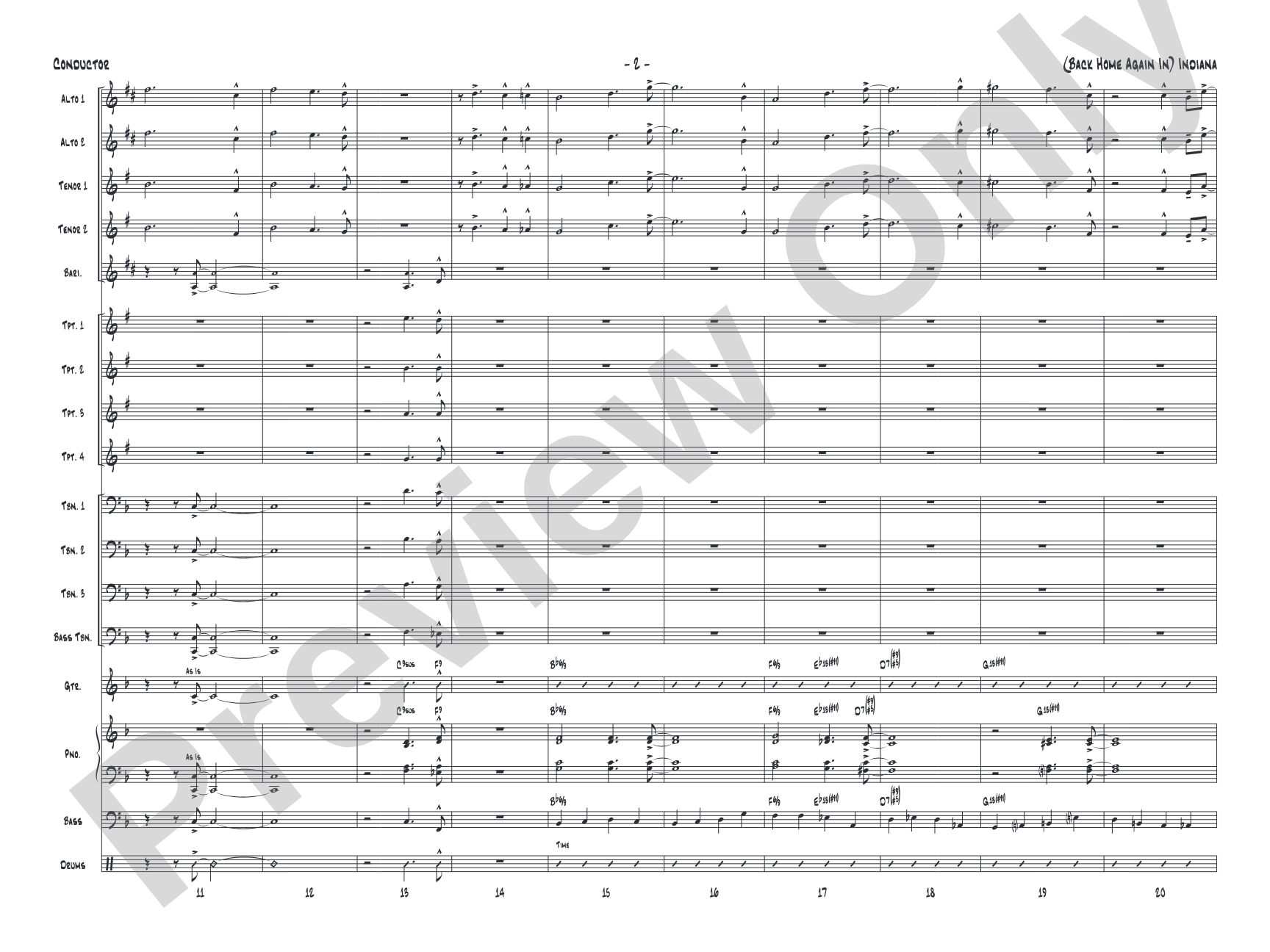 (Back Home Again In) Indiana: Score