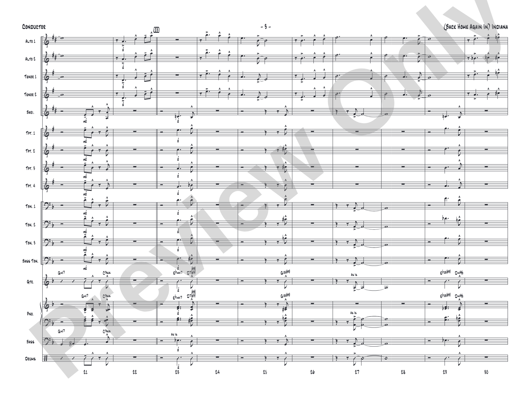 (Back Home Again In) Indiana: Score