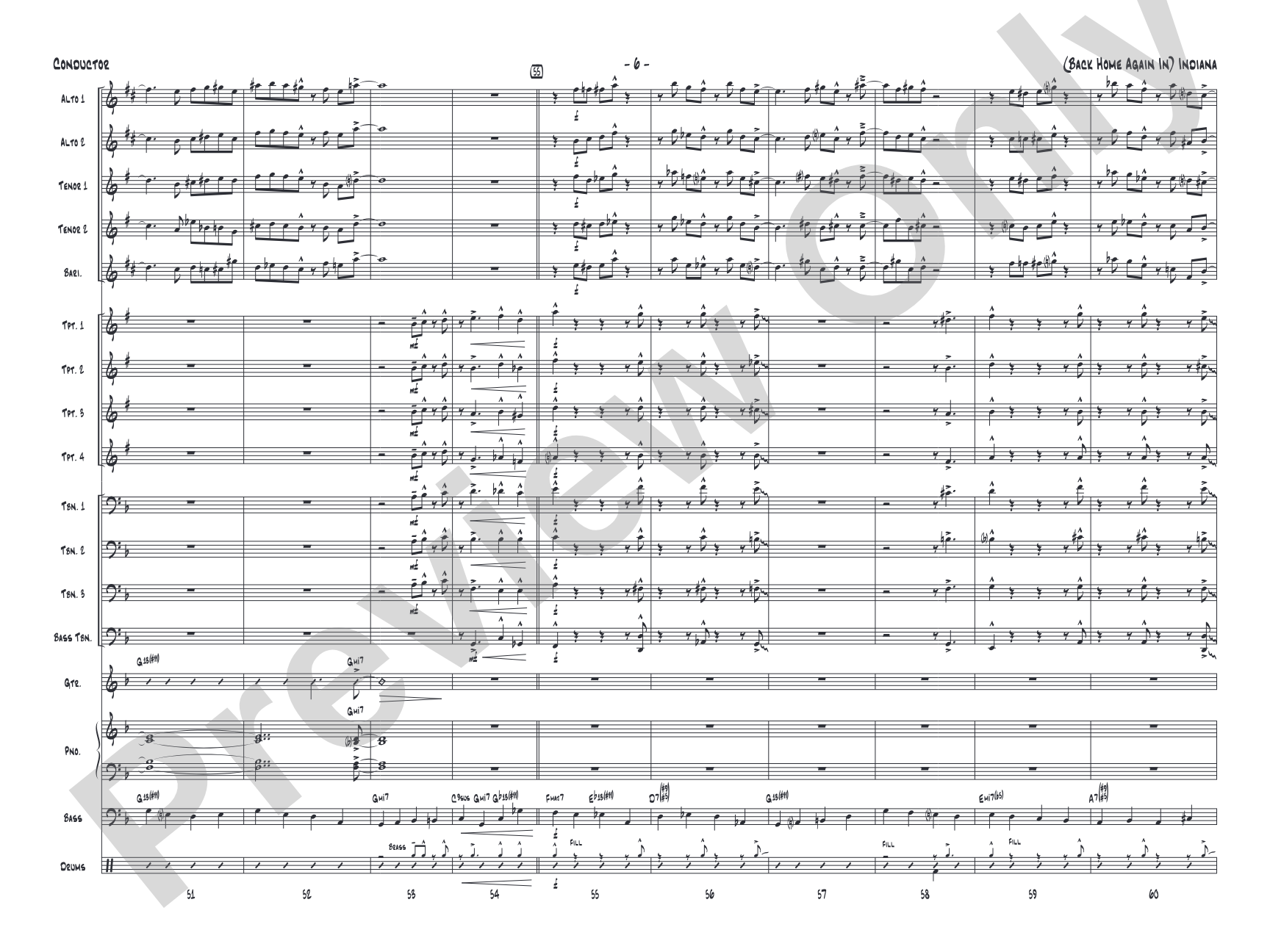 (Back Home Again In) Indiana: Score