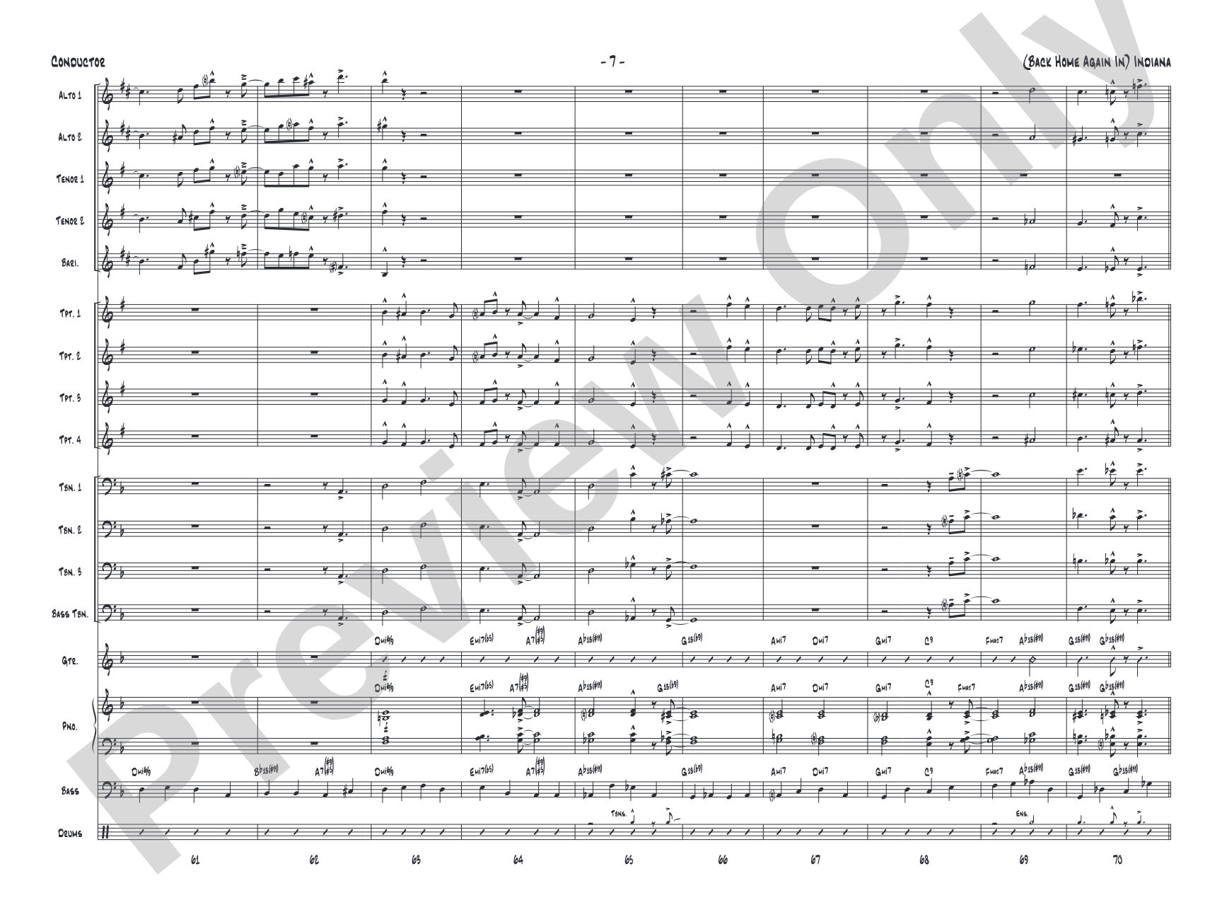 (Back Home Again In) Indiana: Score