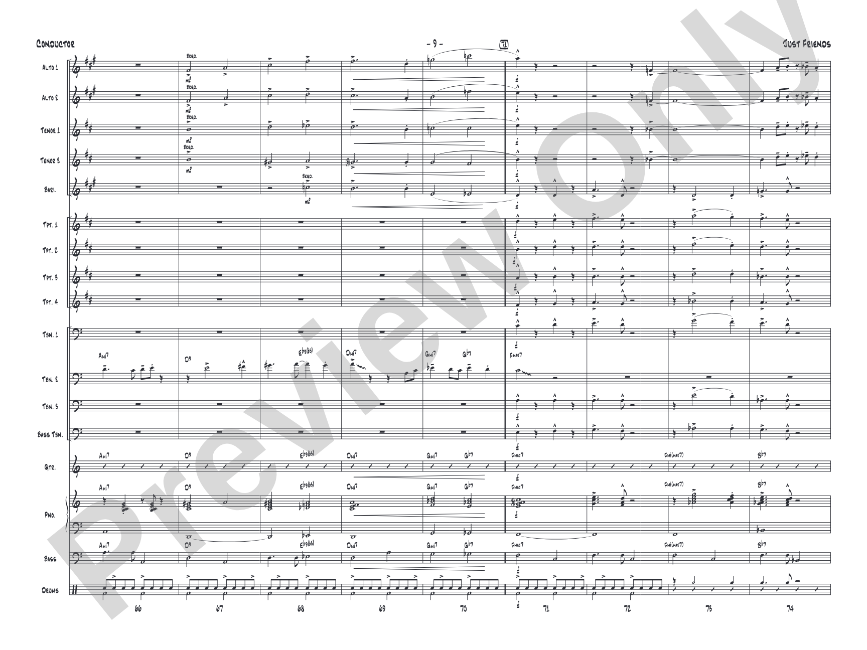 Just Friends: Jazz Ensemble Conductor Score & Parts
