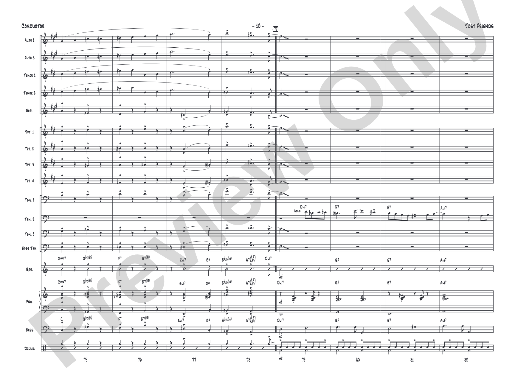 Just Friends: Jazz Ensemble Conductor Score & Parts