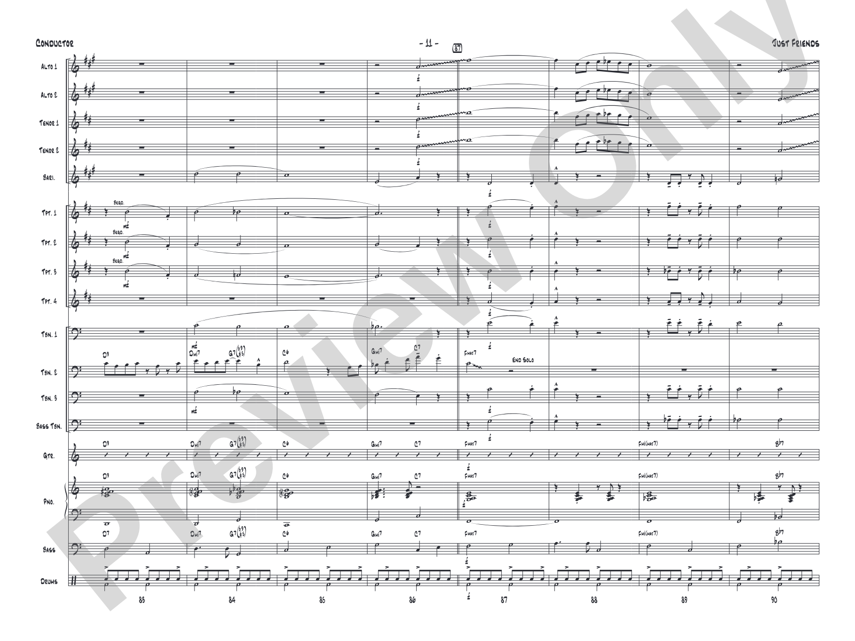 Just Friends: Jazz Ensemble Conductor Score & Parts
