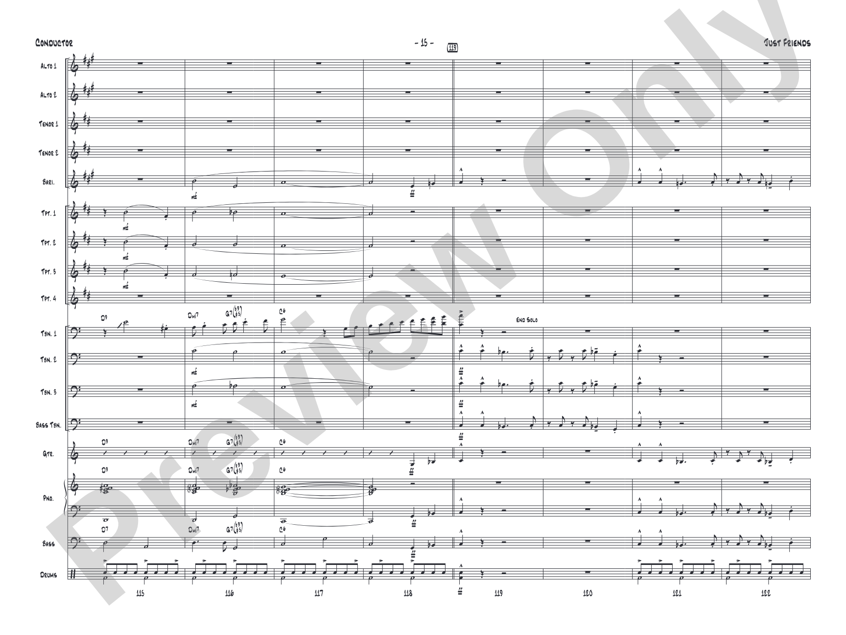 Just Friends: Jazz Ensemble Conductor Score & Parts