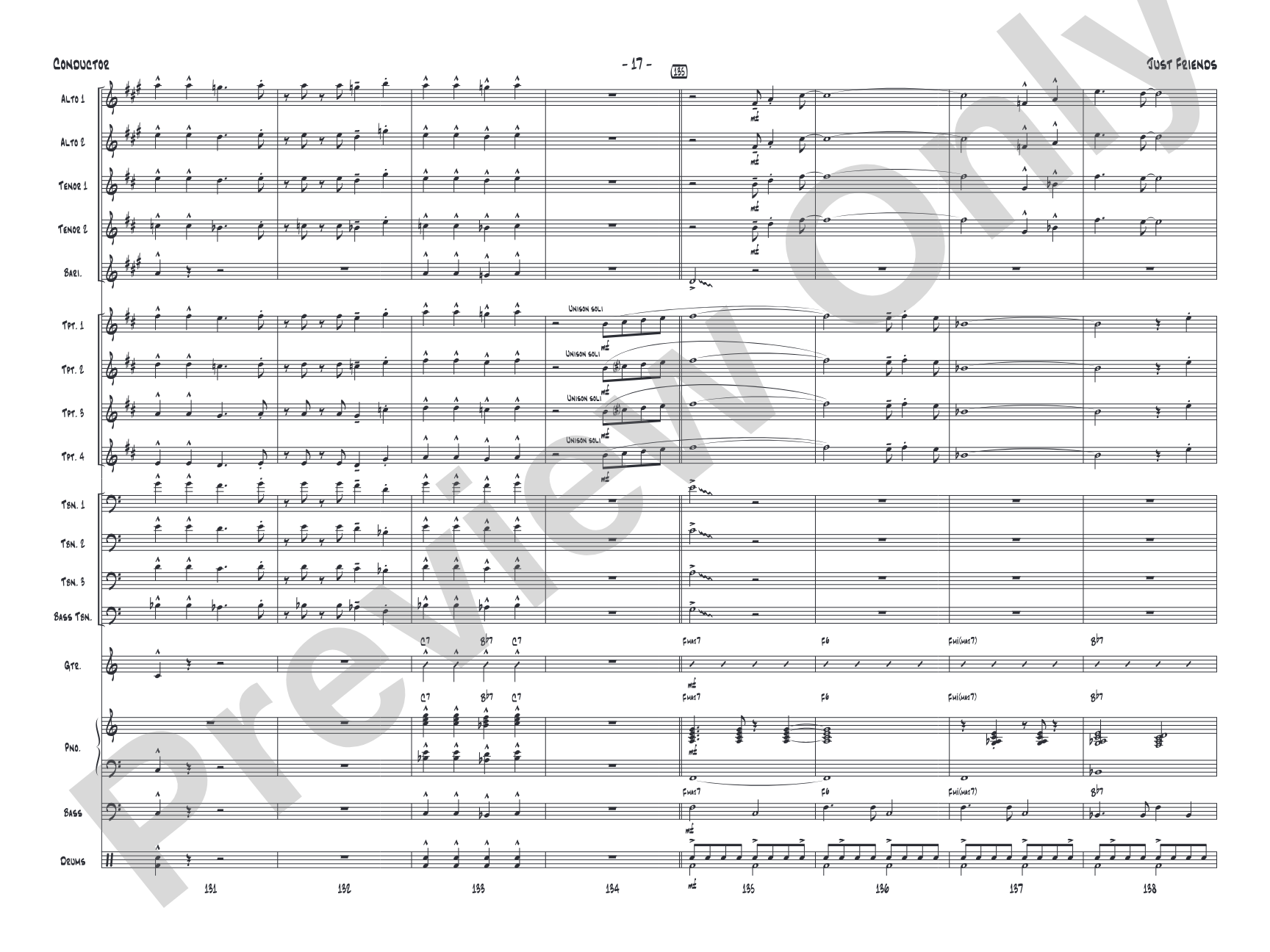 Just Friends: Jazz Ensemble Conductor Score & Parts