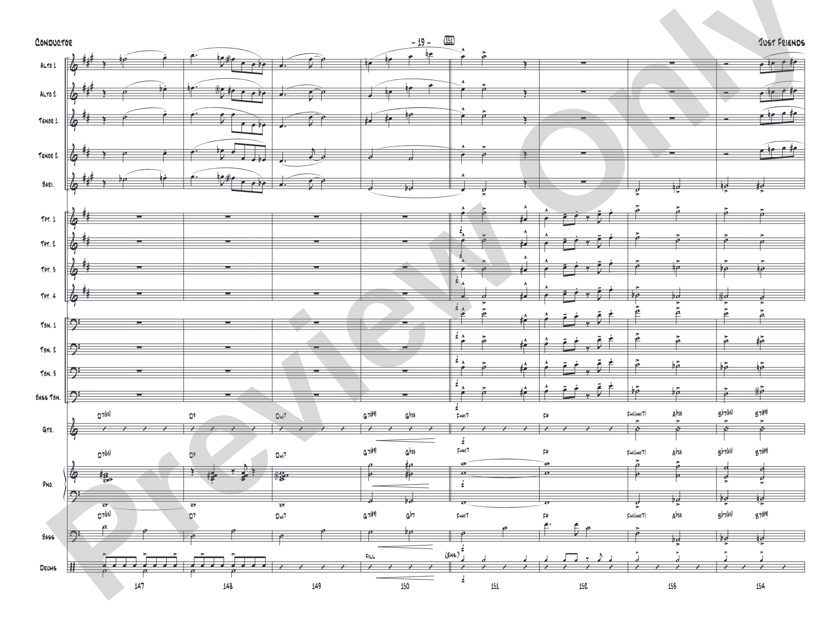 Just Friends: Jazz Ensemble Conductor Score & Parts