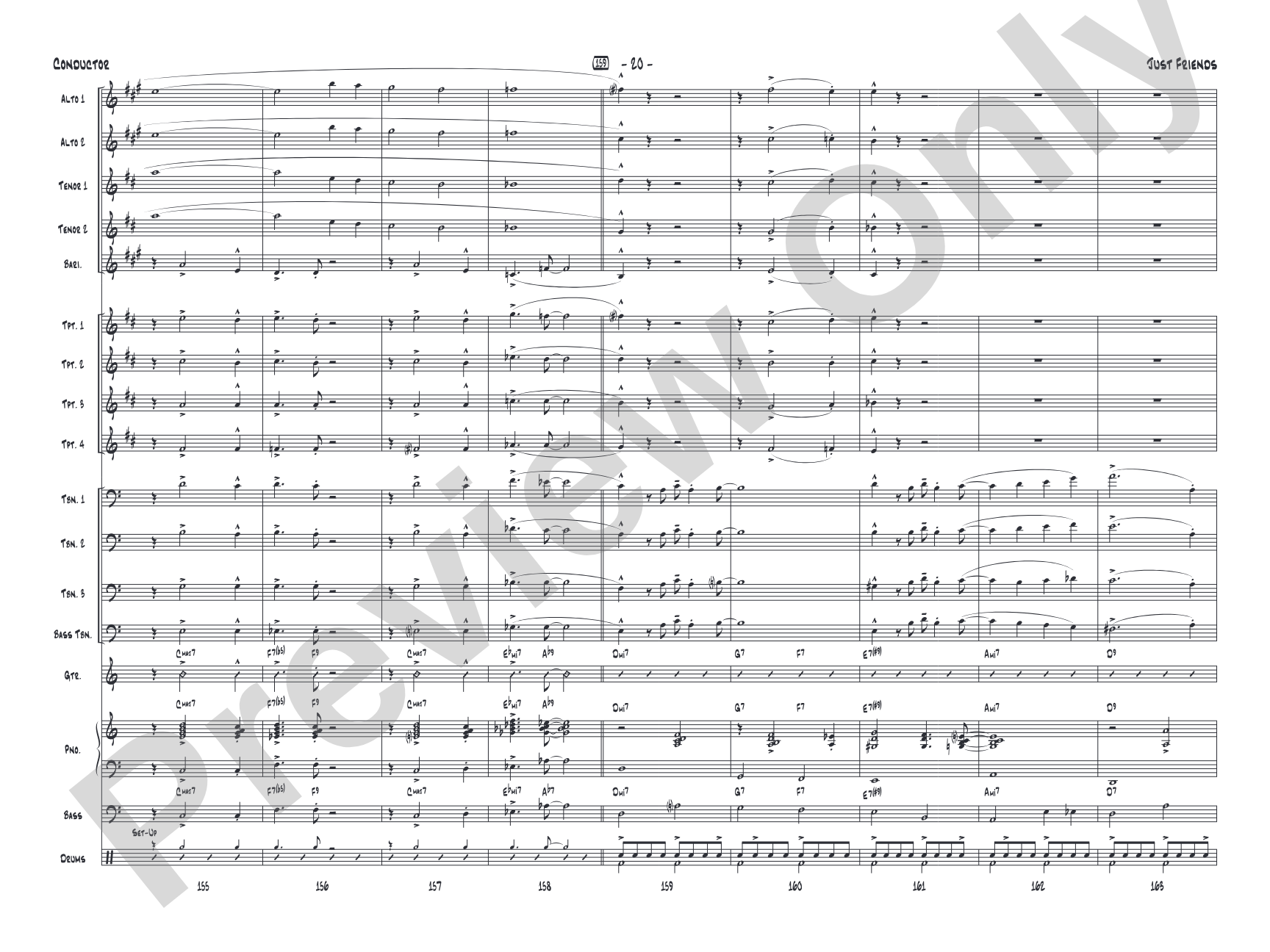 Just Friends: Jazz Ensemble Conductor Score & Parts