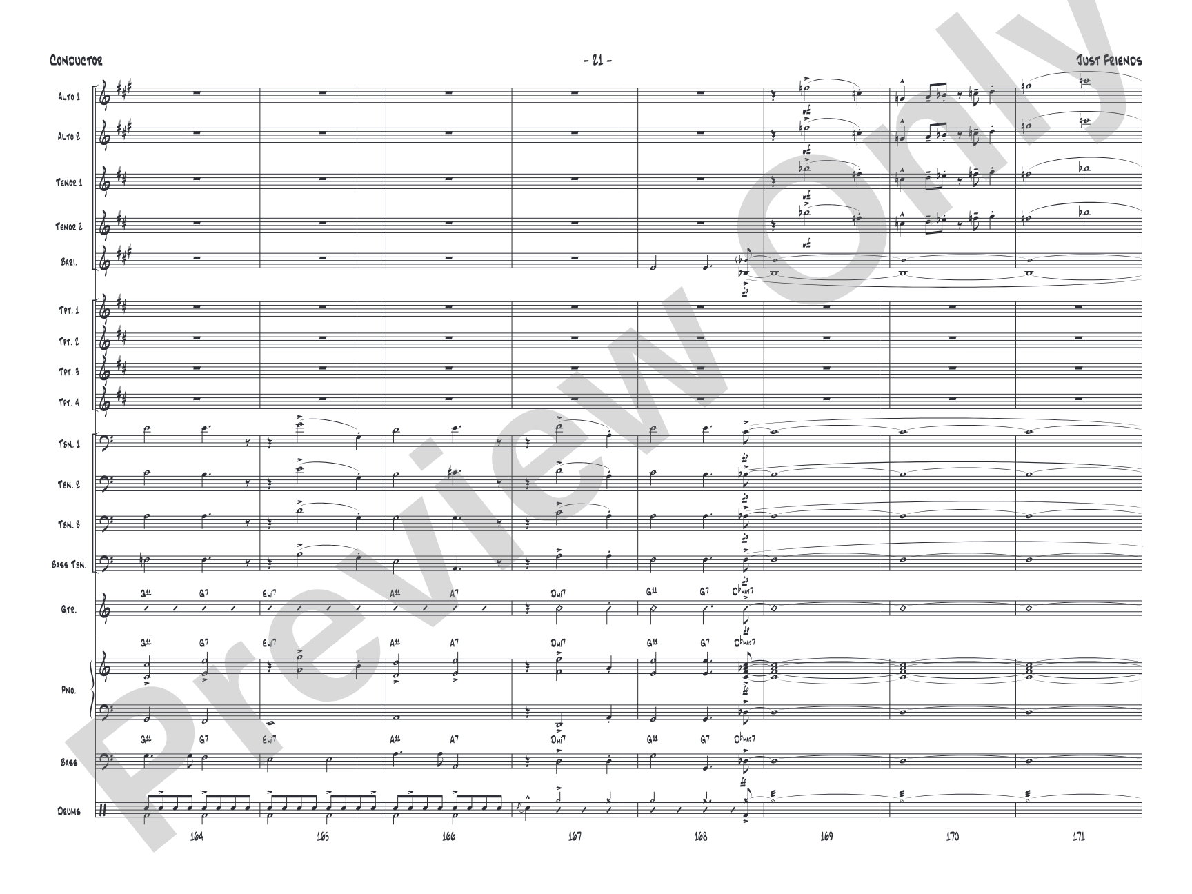 Just Friends: Jazz Ensemble Conductor Score & Parts