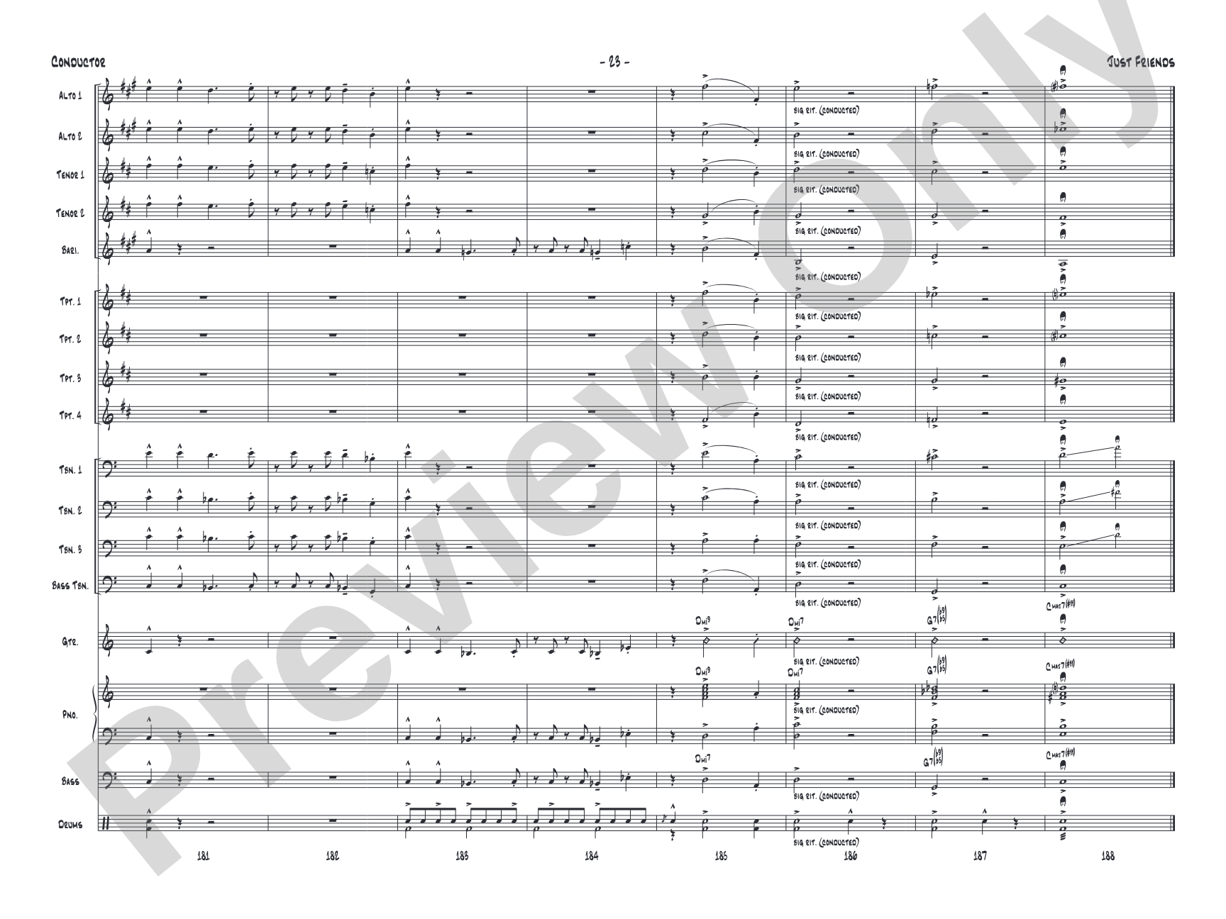 Just Friends: Jazz Ensemble Conductor Score & Parts