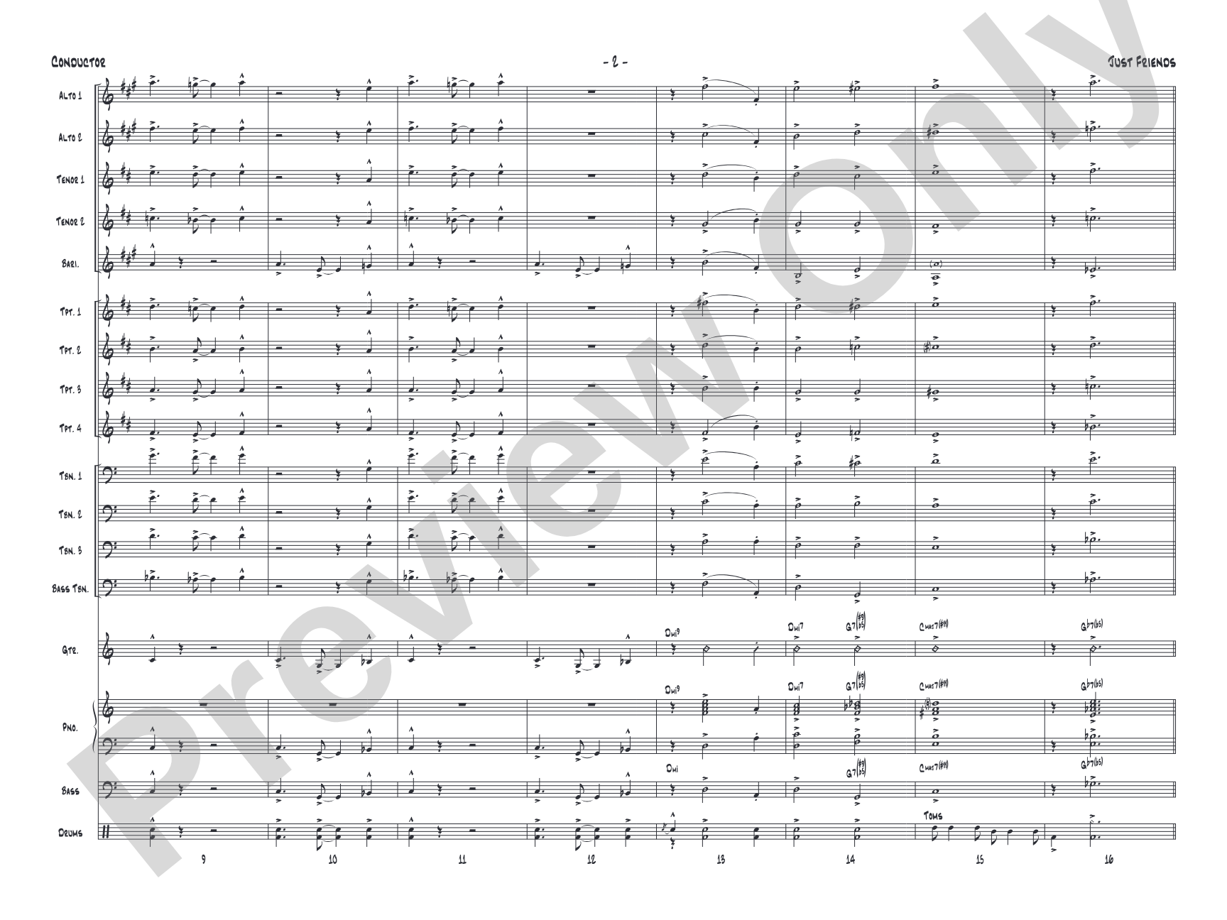 Just Friends: Jazz Ensemble Conductor Score & Parts
