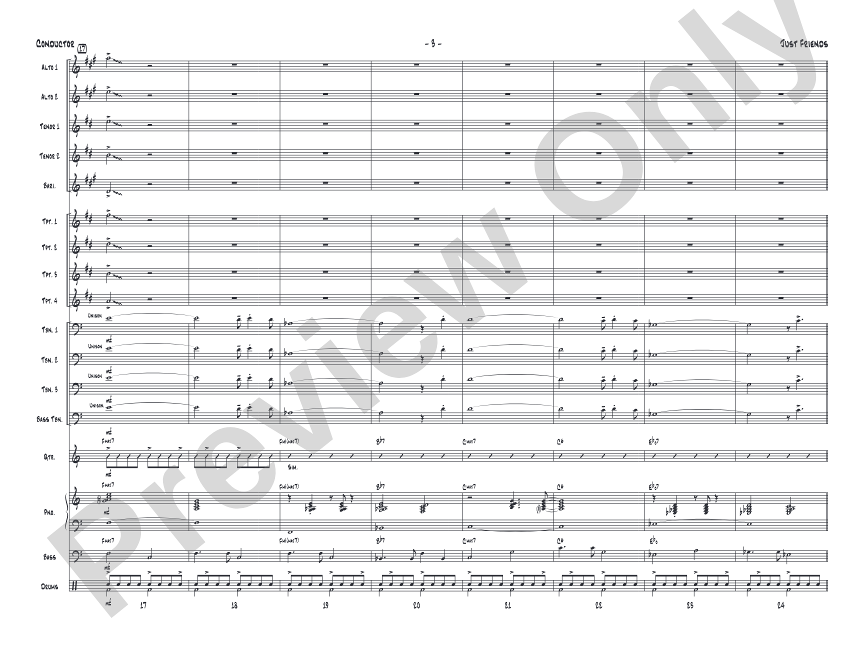 Just Friends: Jazz Ensemble Conductor Score & Parts